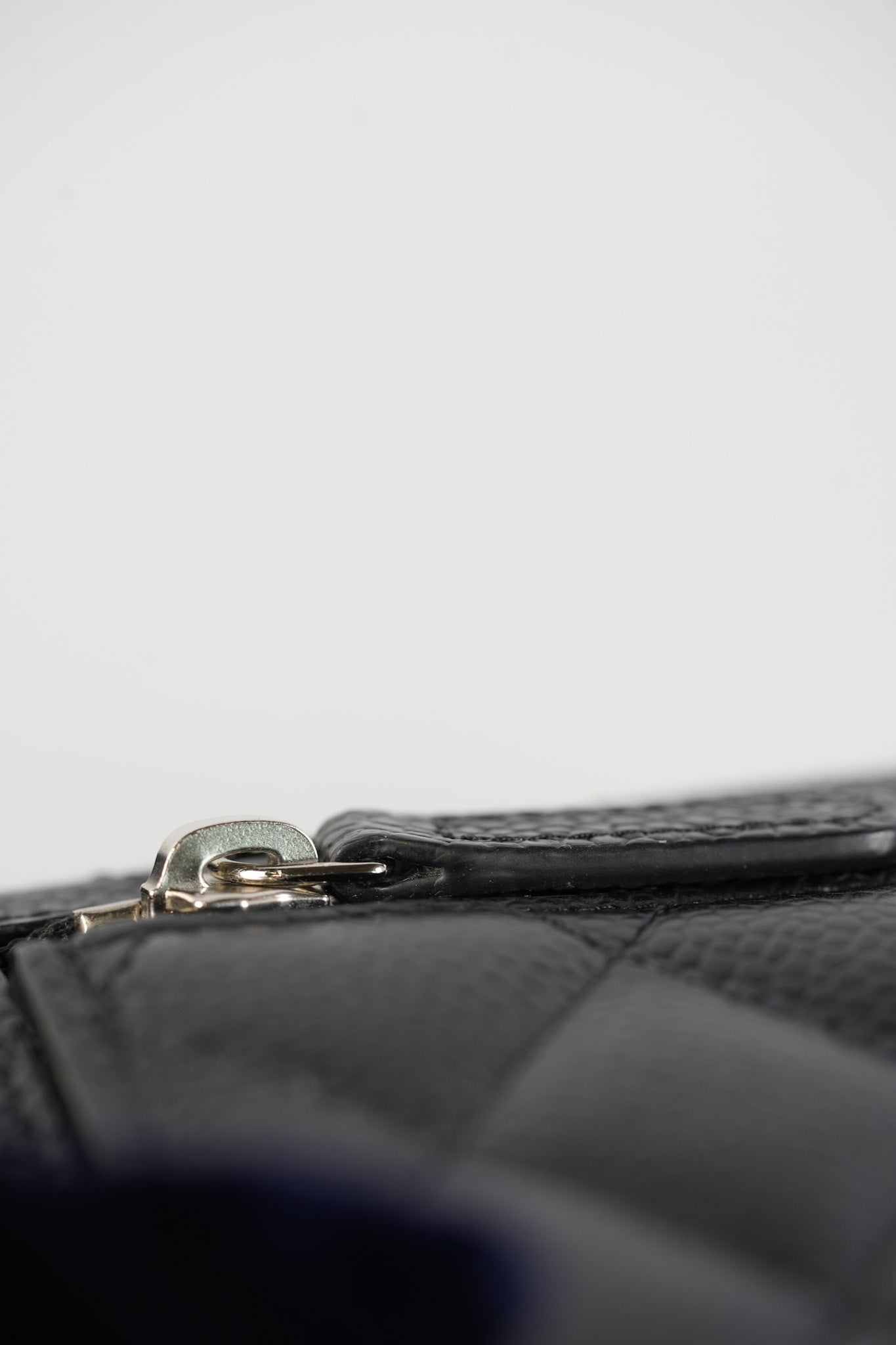 Classic Compact Wallet in Black Caviar Leather and Silver Hardware Series 31 | Purse Maison Luxury Bags Shop