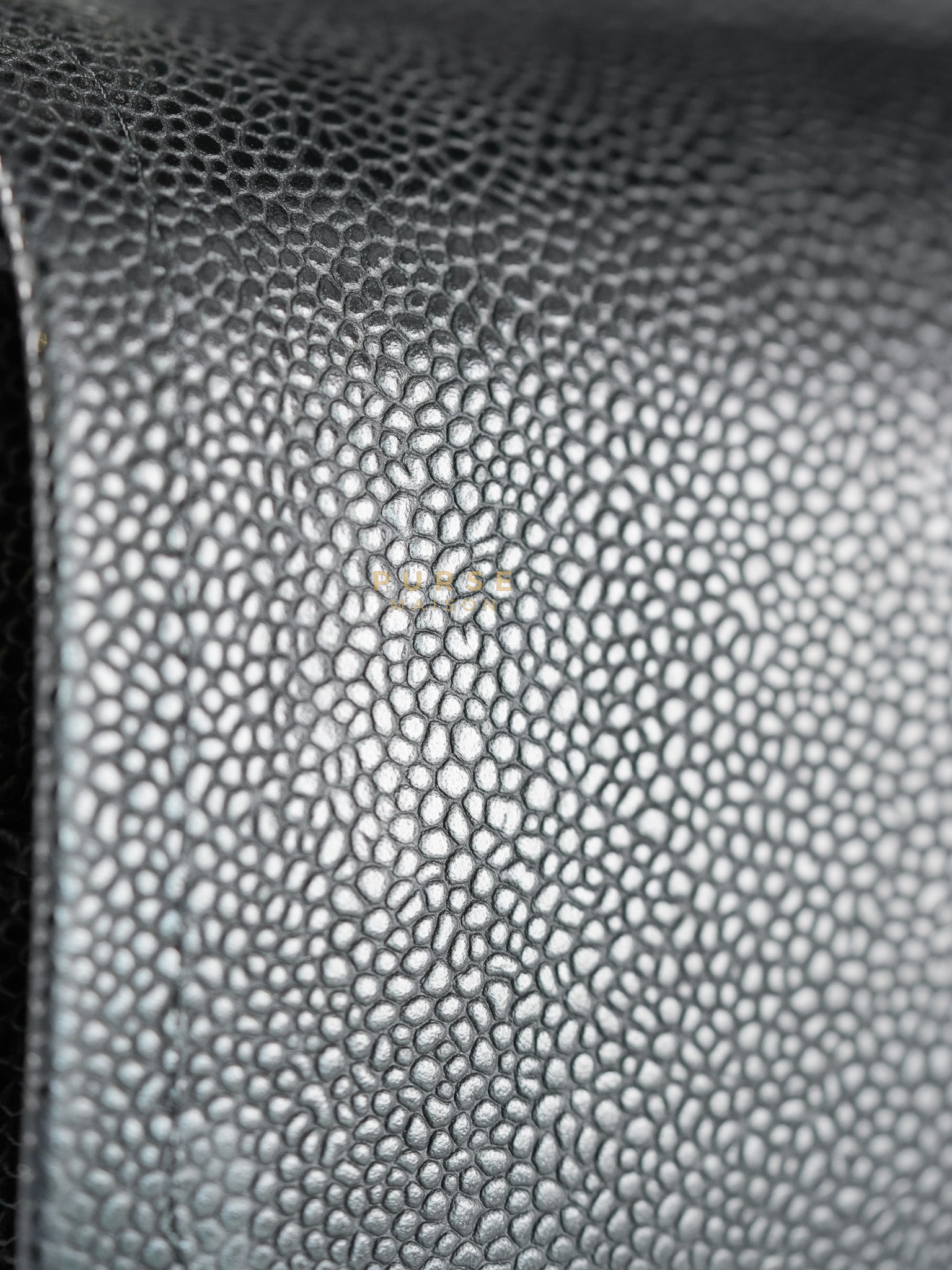 Classic Double Flap Bag Jumbo in Black Quilted Caviar Leather & Silver Hardware Series 17 | Purse Maison Luxury Bags Shop