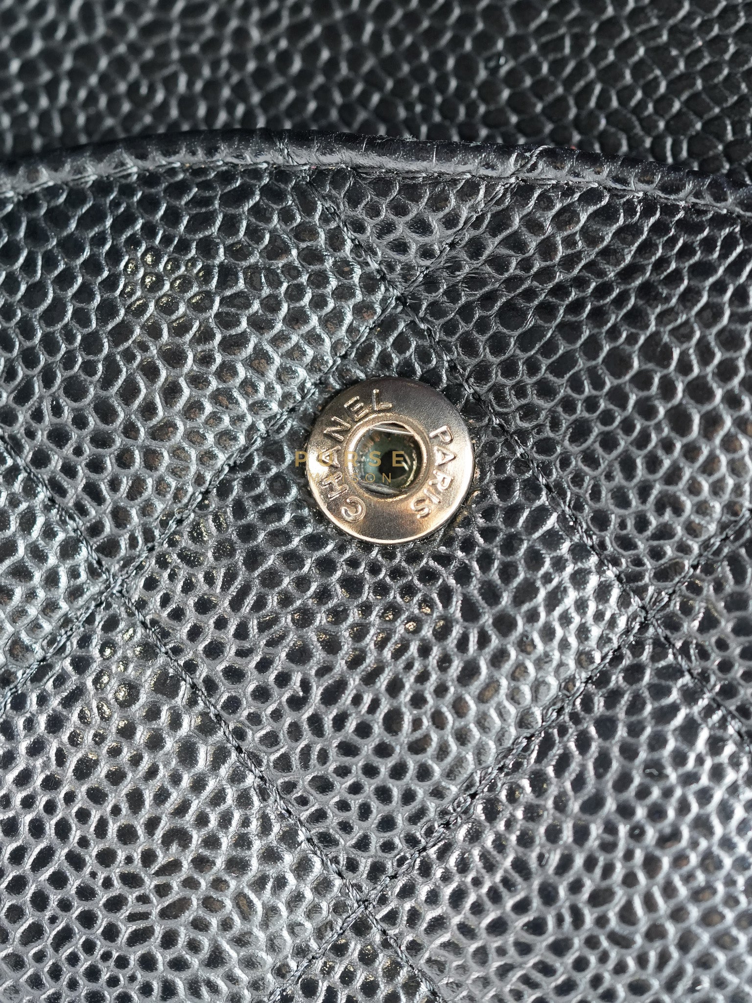 Classic Double Flap Bag Jumbo in Black Quilted Caviar Leather & Silver Hardware Series 17 | Purse Maison Luxury Bags Shop