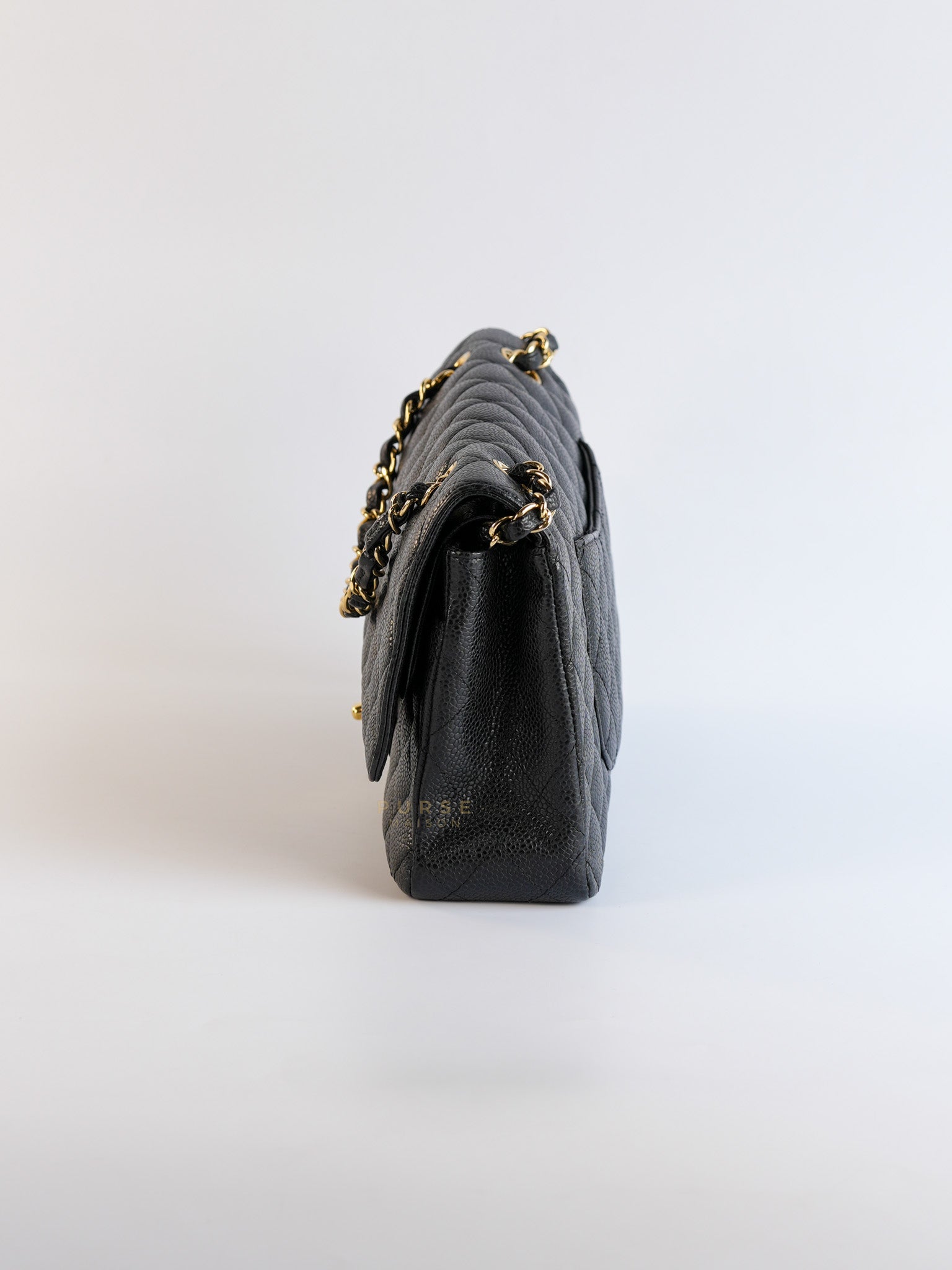 Classic Double Flap in Black Caviar Leather Gold Hardware(Series 13) | Purse Maison Luxury Bags Shop