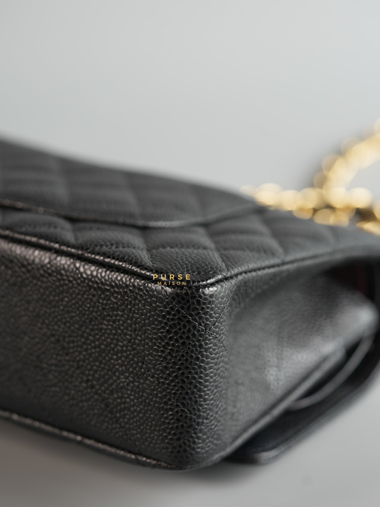 Classic Double Flap in Medium Black Caviar Leather & Gold Hardware Series 20 | Purse Maison Luxury Bags Shop