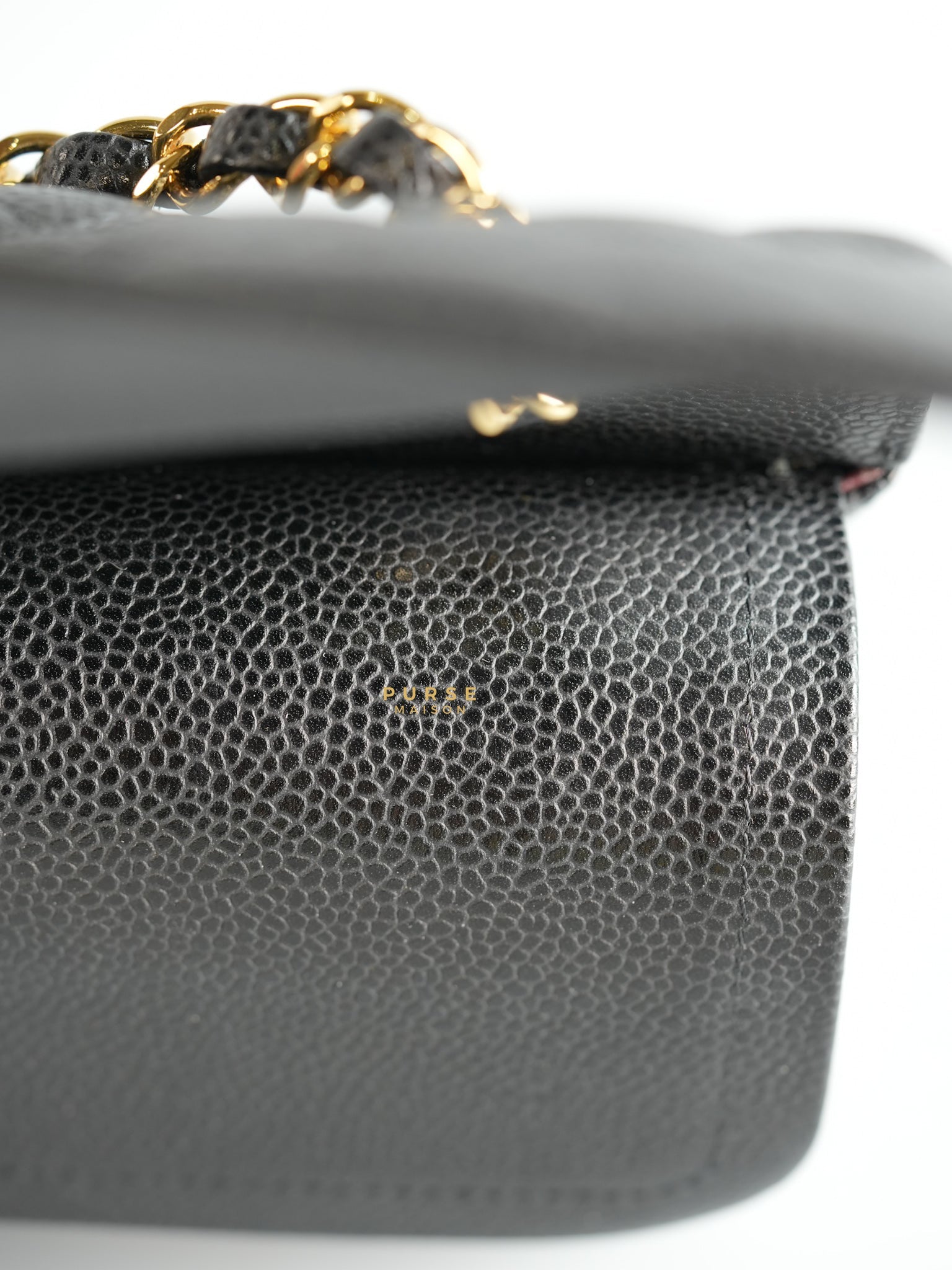 Classic Double Flap in Medium Black Caviar Leather & Gold Hardware Series 20 | Purse Maison Luxury Bags Shop