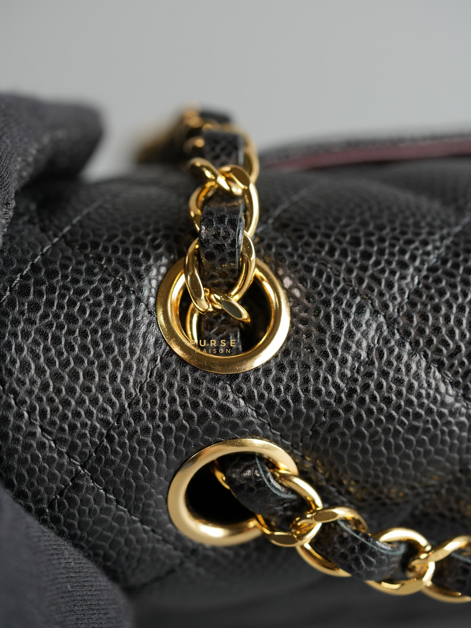 Classic Double Flap in Medium Black Caviar Leather & Gold Hardware Series 20 | Purse Maison Luxury Bags Shop