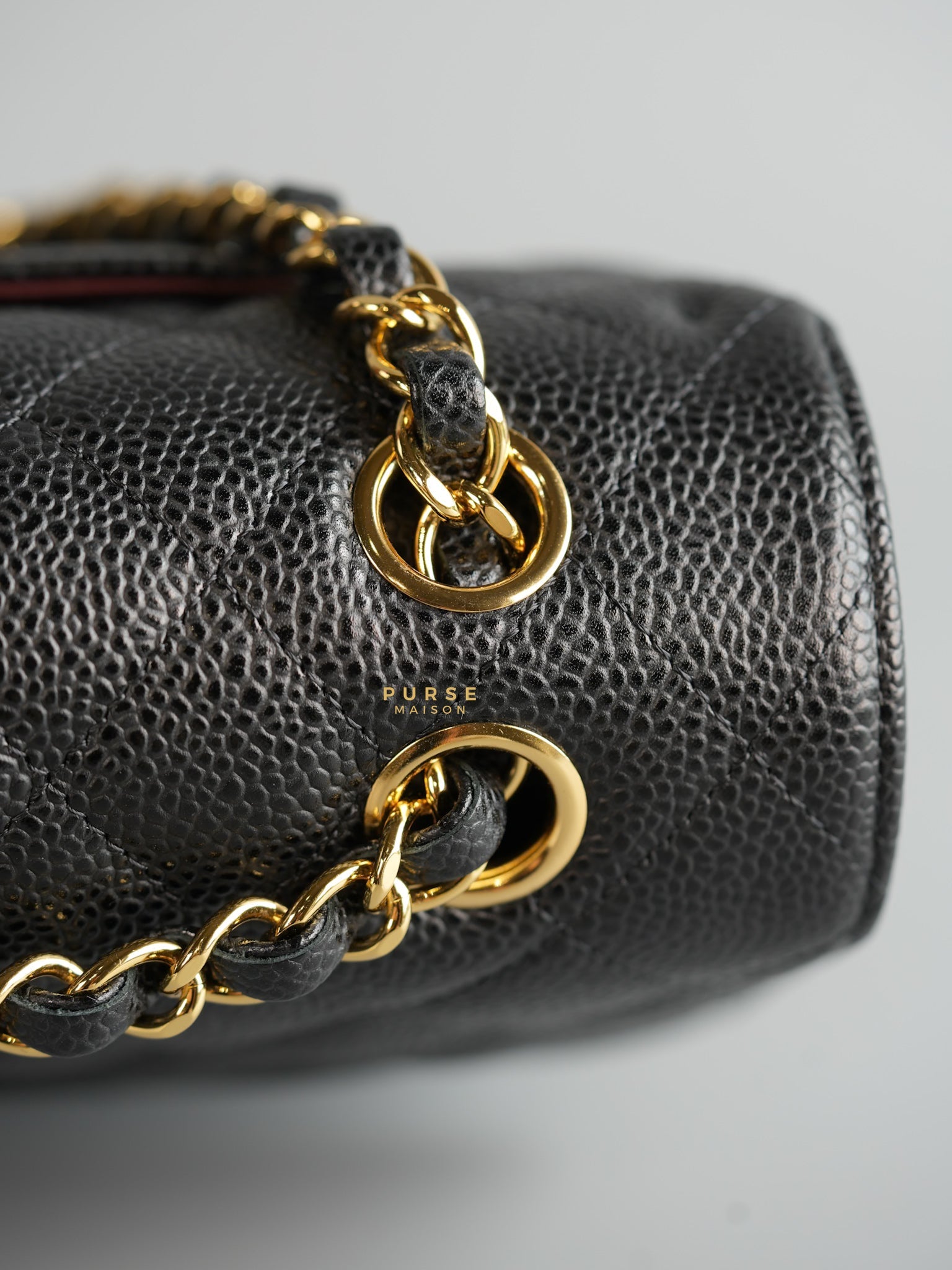 Classic Double Flap in Medium Black Caviar Leather & Gold Hardware Series 20 | Purse Maison Luxury Bags Shop