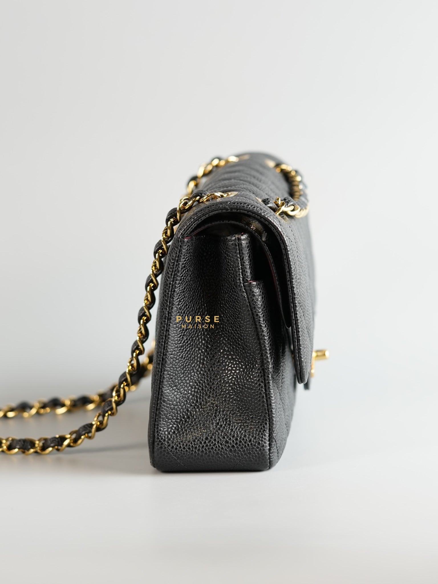 Classic Double Flap in Medium Black Caviar Leather & Gold Hardware Series 20 | Purse Maison Luxury Bags Shop