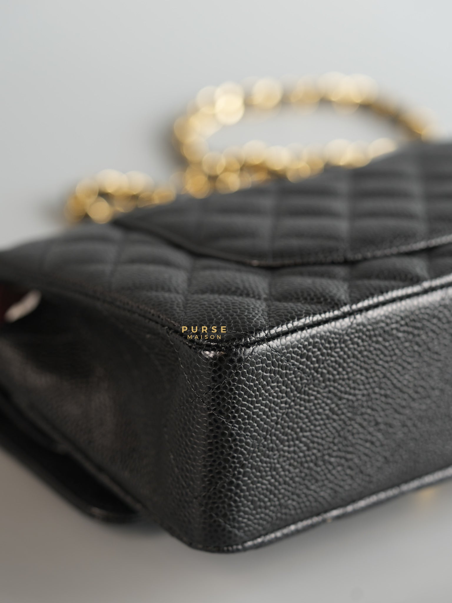 Classic Double Flap in Medium Black Caviar Leather & Gold Hardware Series 20 | Purse Maison Luxury Bags Shop