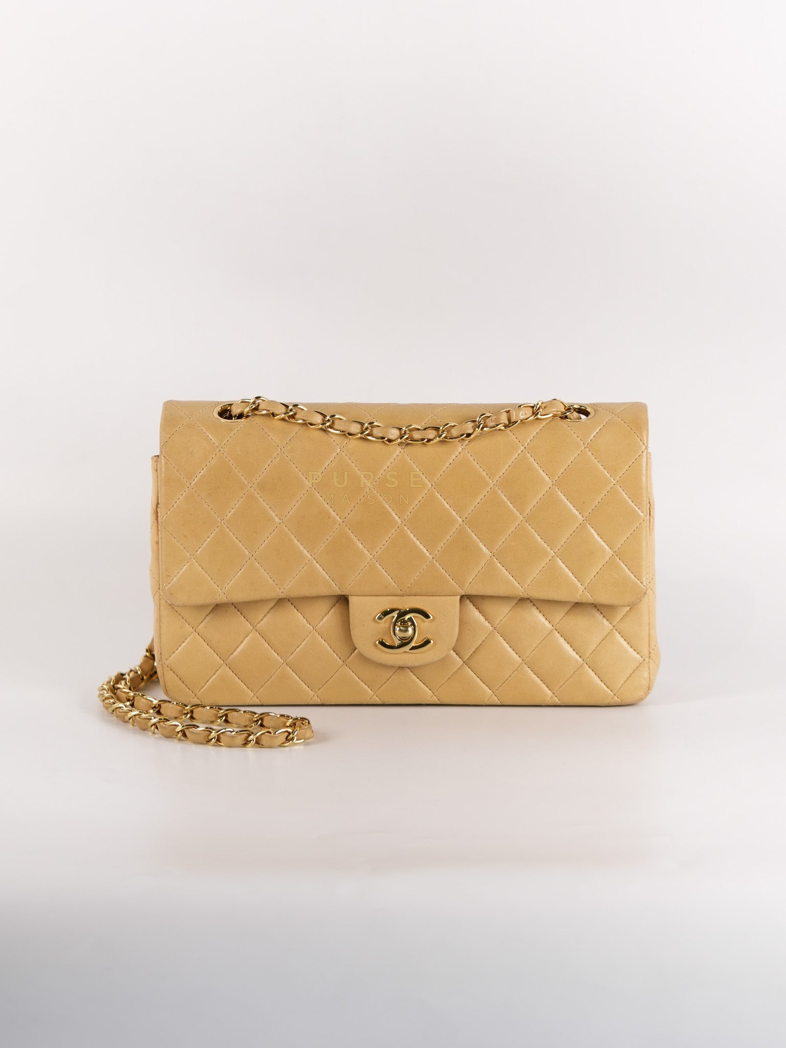 Classic Double Flap in Medium Vintage Lambskin Leather 24k Gold Hardware Series 7 | Purse Maison Luxury Bags Shop