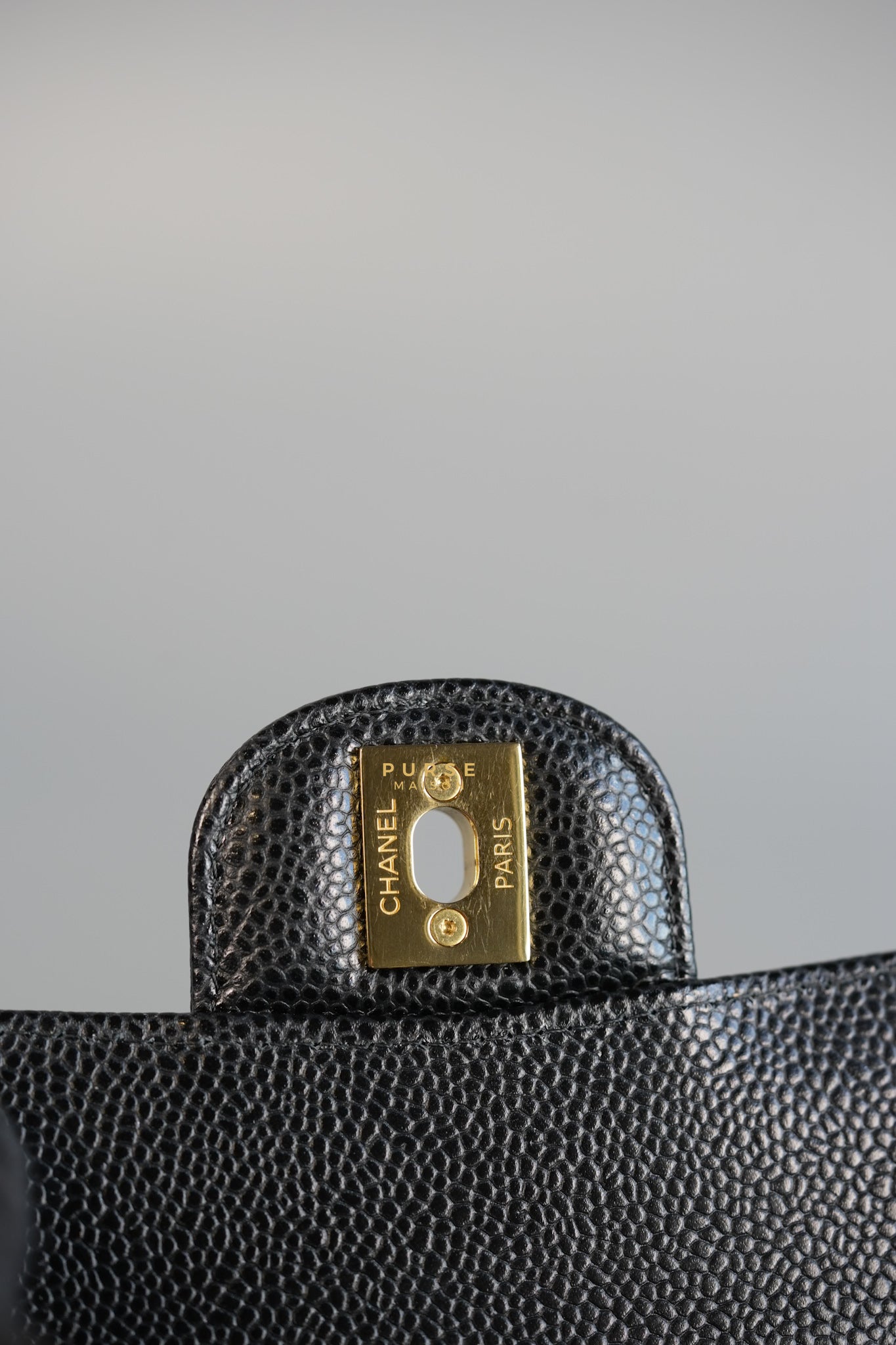 Classic Double Flap in Small Black Caviar Leather & Gold Hardware (Microchip) | Purse Maison Luxury Bags Shop