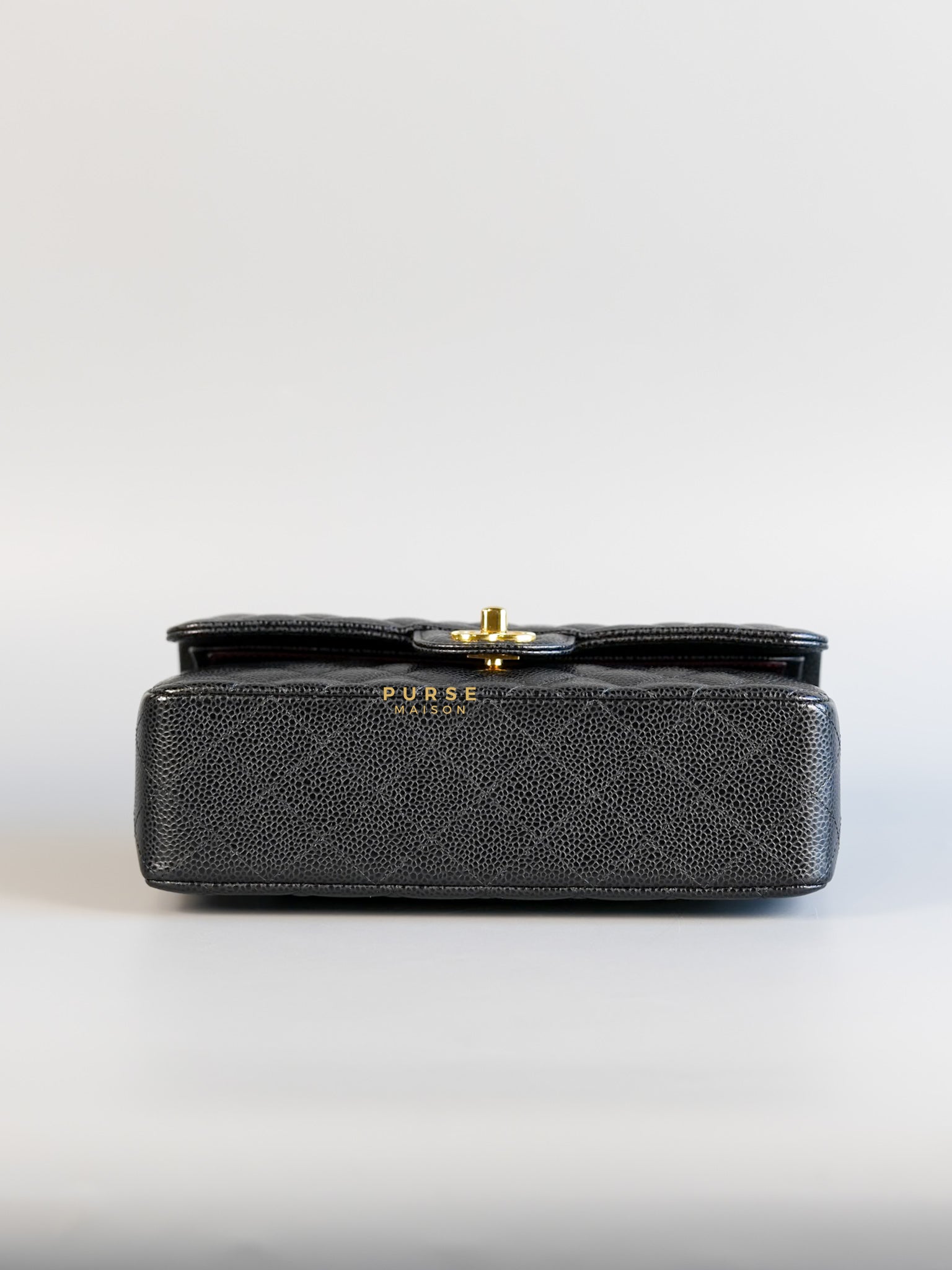 Classic Double Flap in Small Black Caviar Leather & Gold Hardware (Microchip) | Purse Maison Luxury Bags Shop