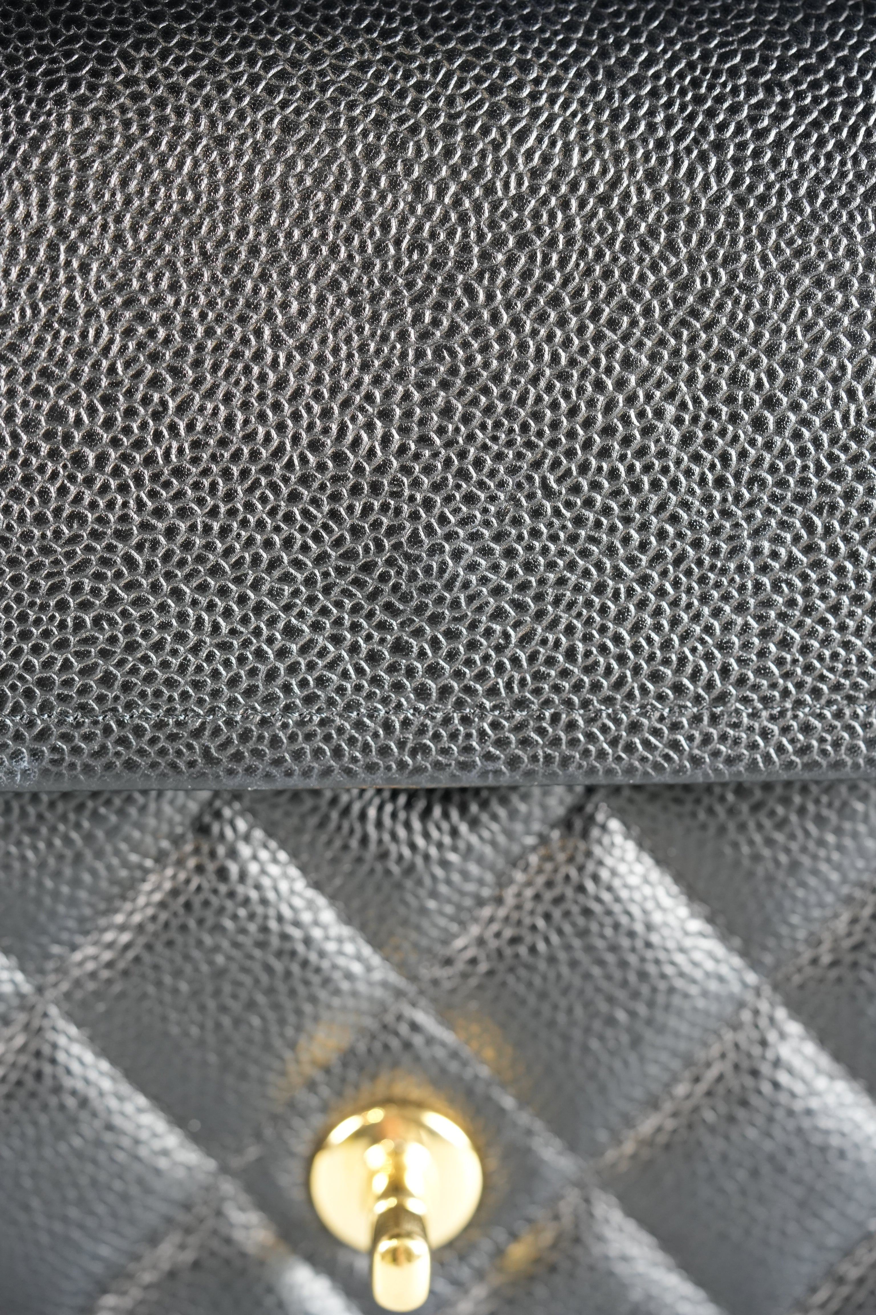 Classic Double Flap Jumbo Black Caviar Leather and Gold Hardware Series 23 | Purse Maison Luxury Bags Shop