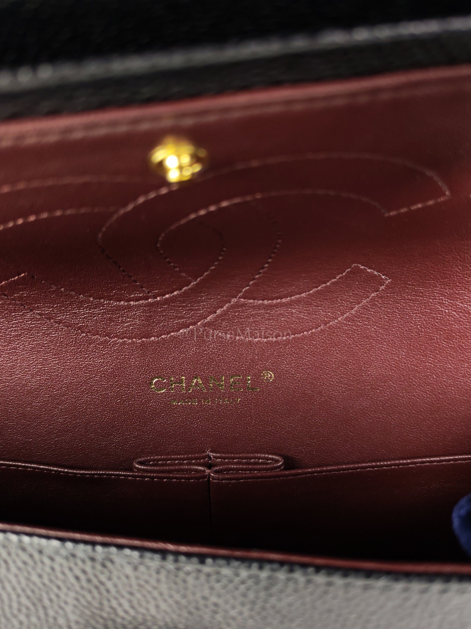 Classic Double Flap Jumbo in Black Caviar Leather and Gold Hardware Series 22 | Purse Maison Luxury Bags Shop