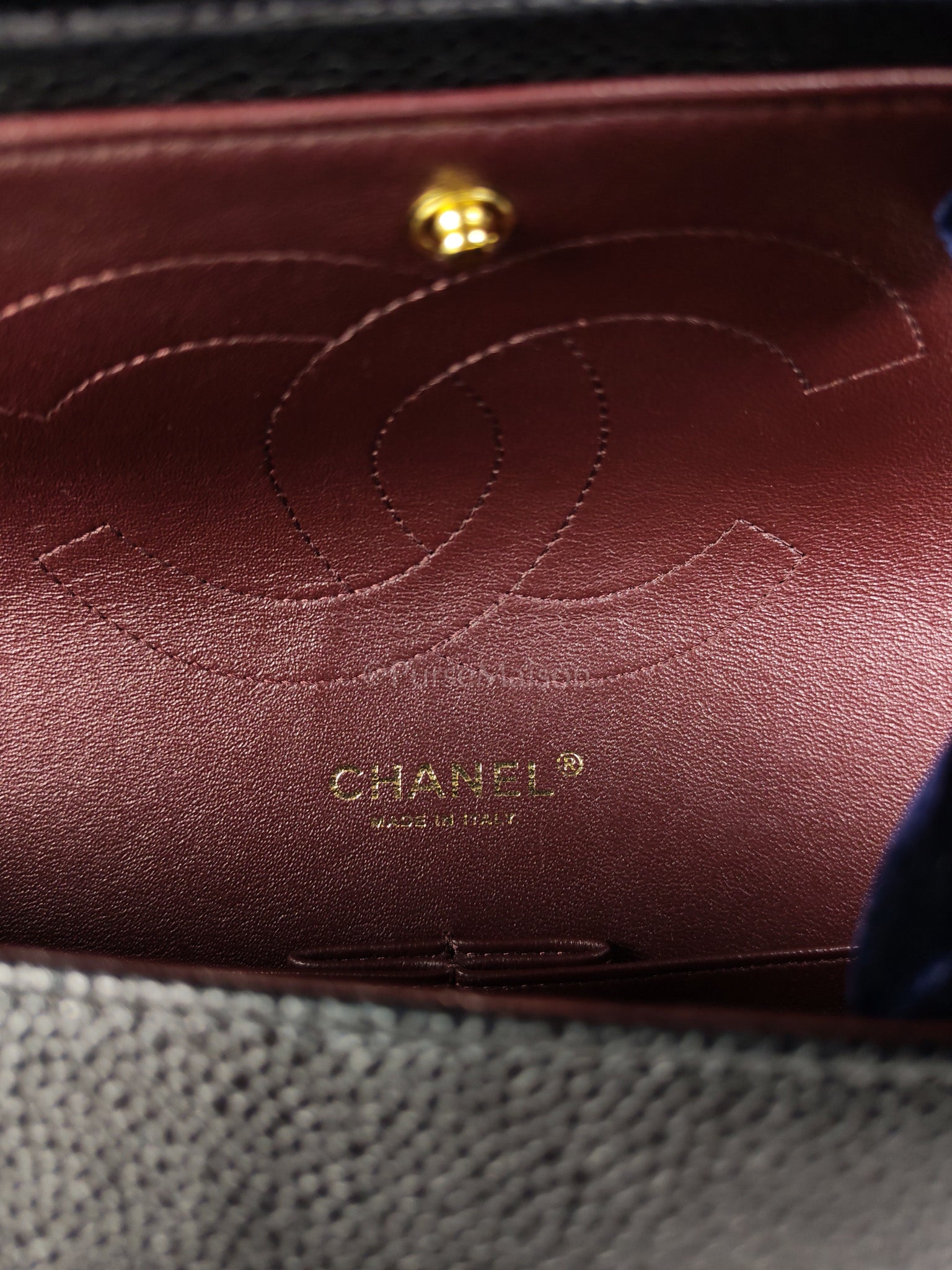 Classic Double Flap Jumbo in Black Caviar Leather and Gold Hardware Series 22 | Purse Maison Luxury Bags Shop