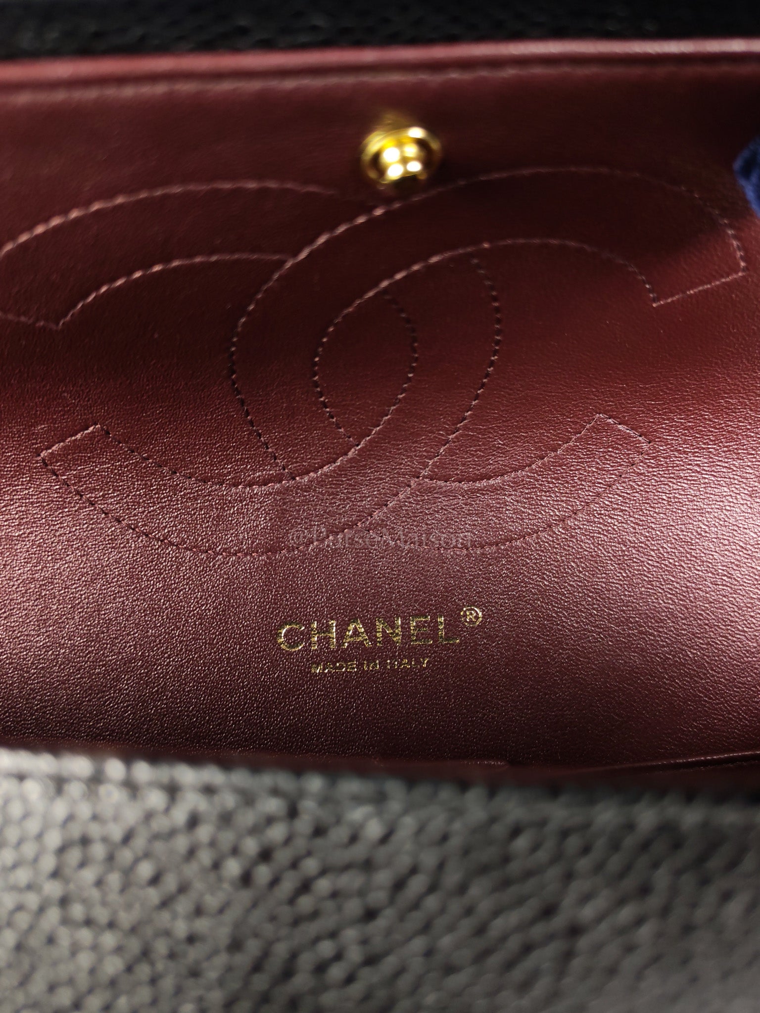 Classic Double Flap Jumbo in Black Caviar Leather and Gold Hardware Series 22 | Purse Maison Luxury Bags Shop