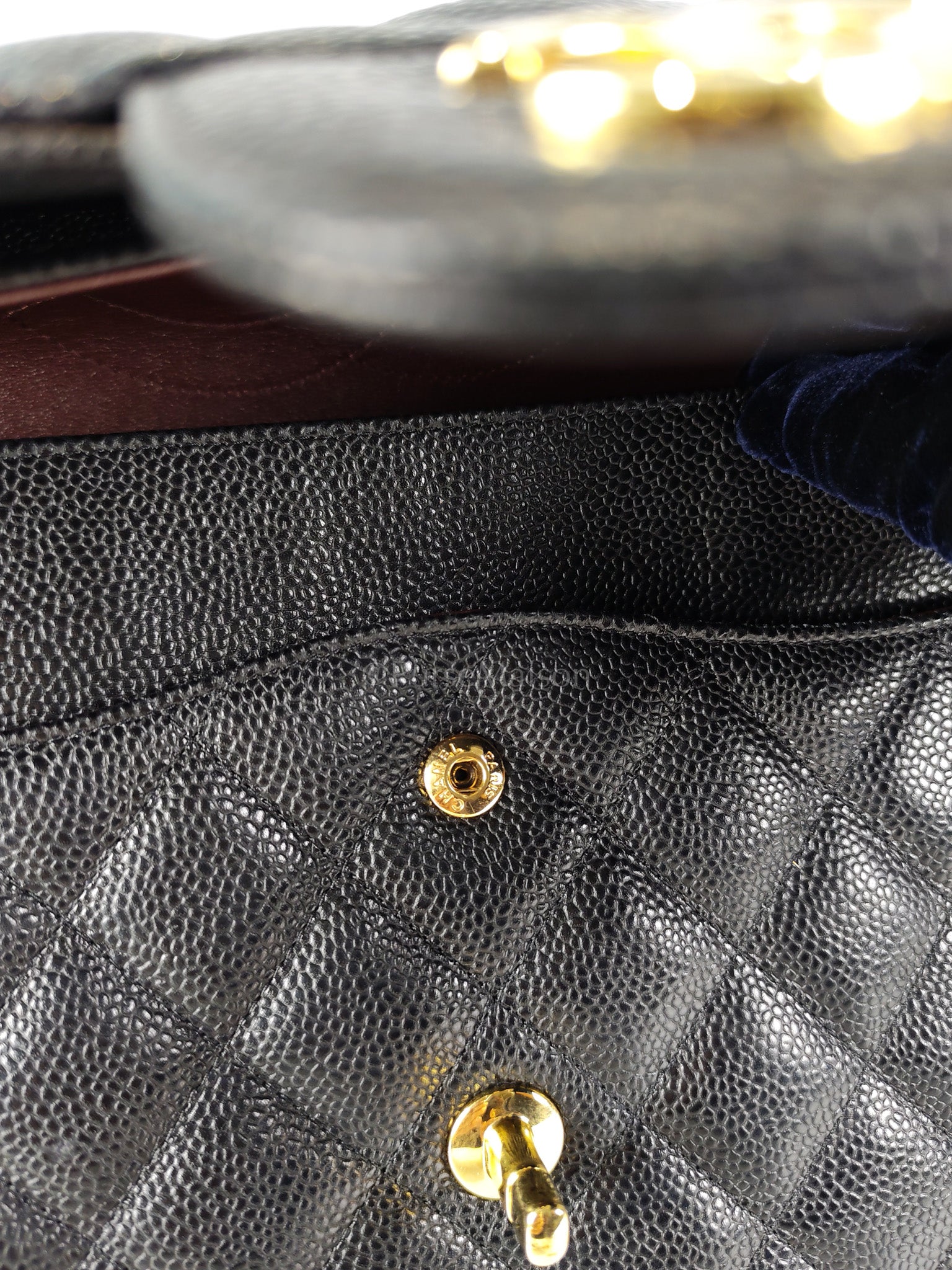 Classic Double Flap Jumbo in Black Caviar Leather and Gold Hardware Series 22 | Purse Maison Luxury Bags Shop