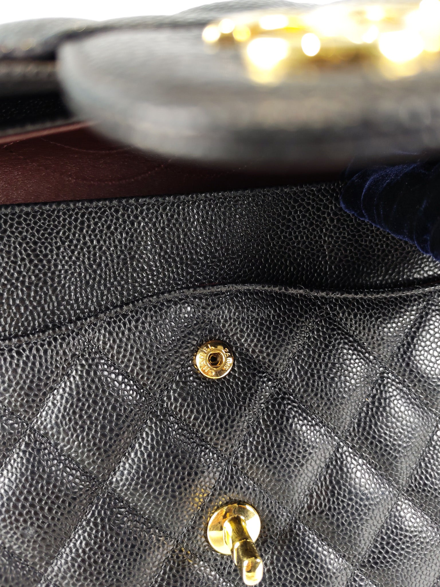 Classic Double Flap Jumbo in Black Caviar Leather and Gold Hardware Series 22 | Purse Maison Luxury Bags Shop