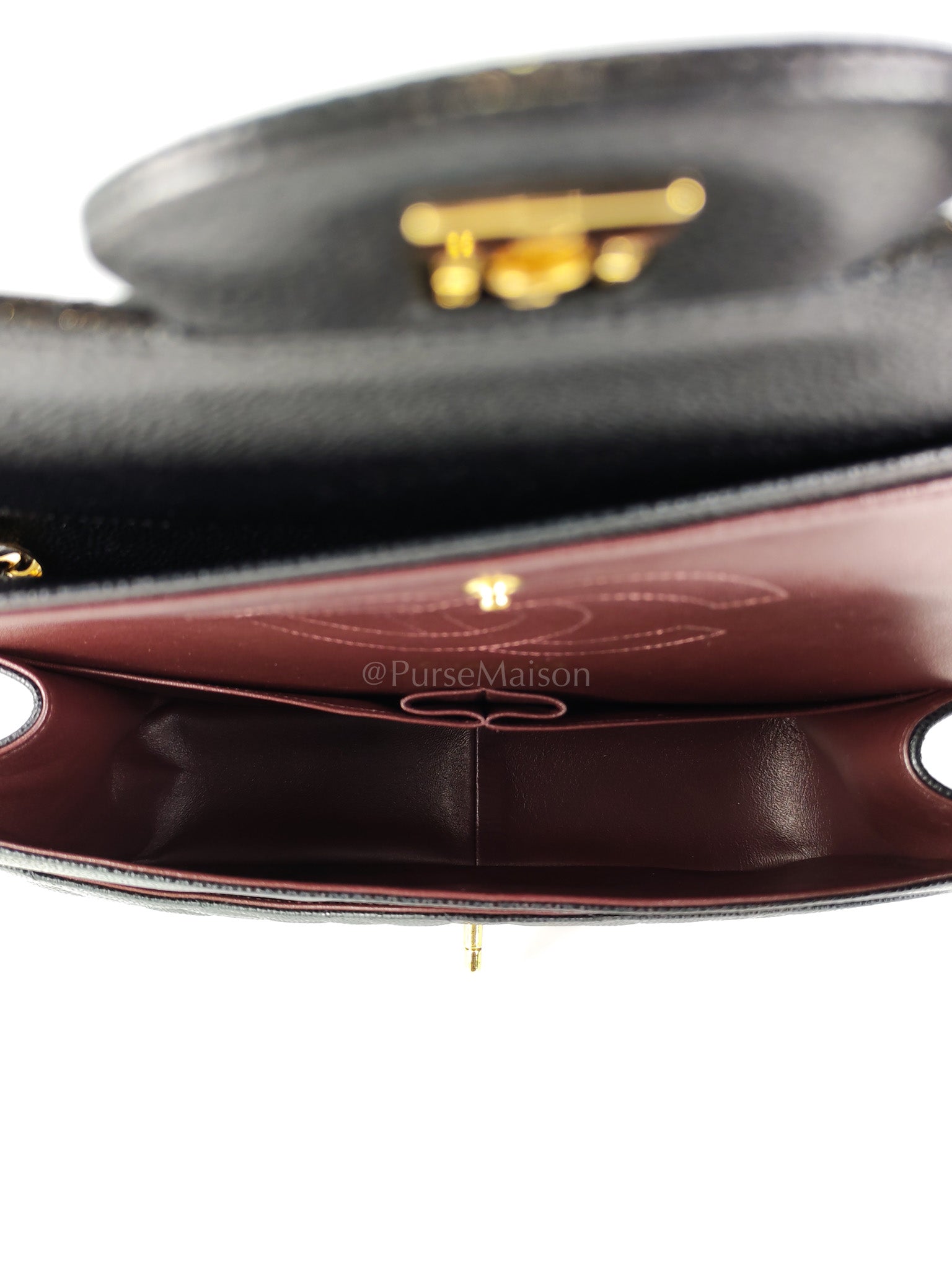 Classic Double Flap Jumbo in Black Caviar Leather and Gold Hardware Series 22 | Purse Maison Luxury Bags Shop