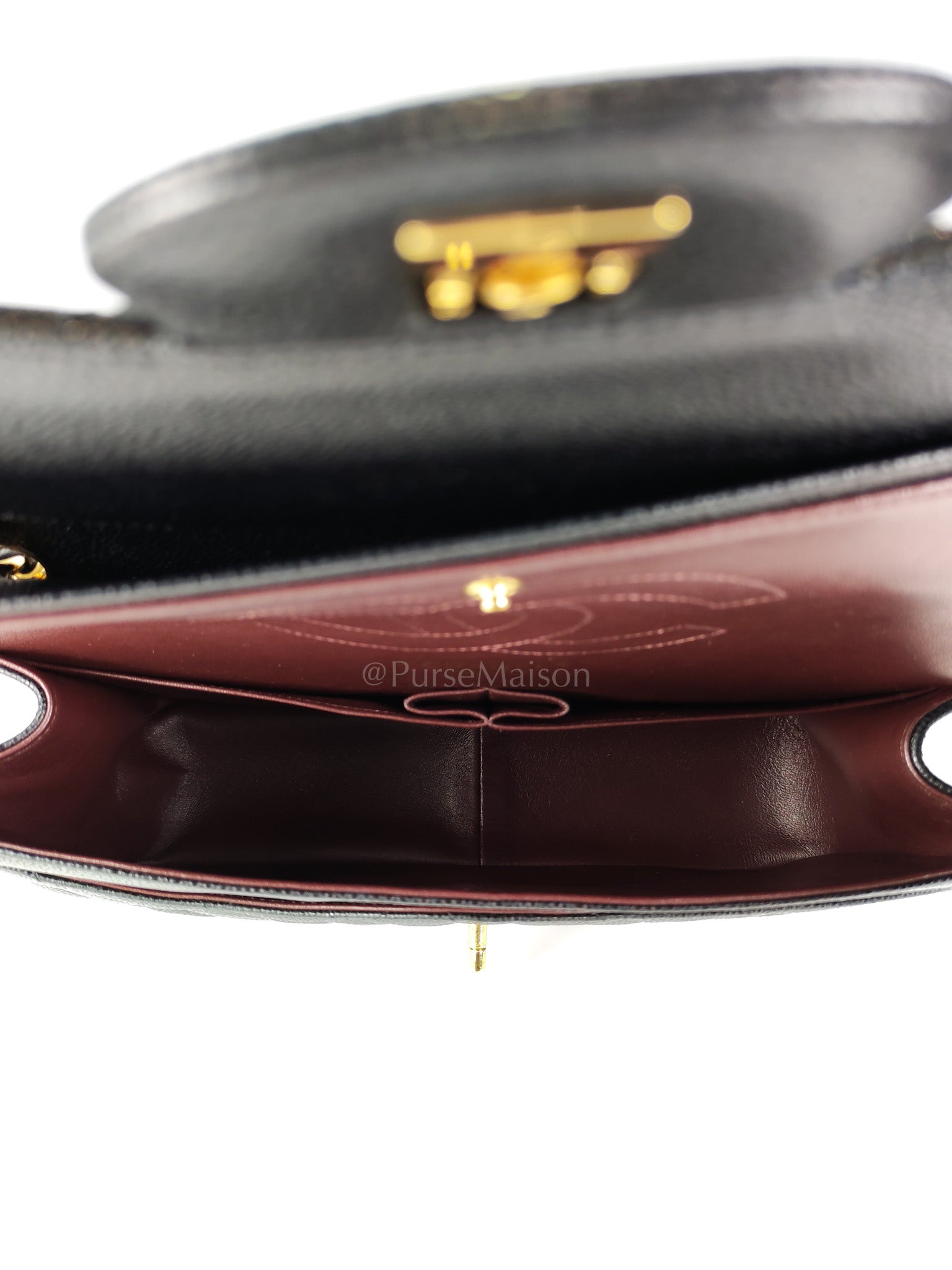 Classic Double Flap Jumbo in Black Caviar Leather and Gold Hardware Series 22 | Purse Maison Luxury Bags Shop