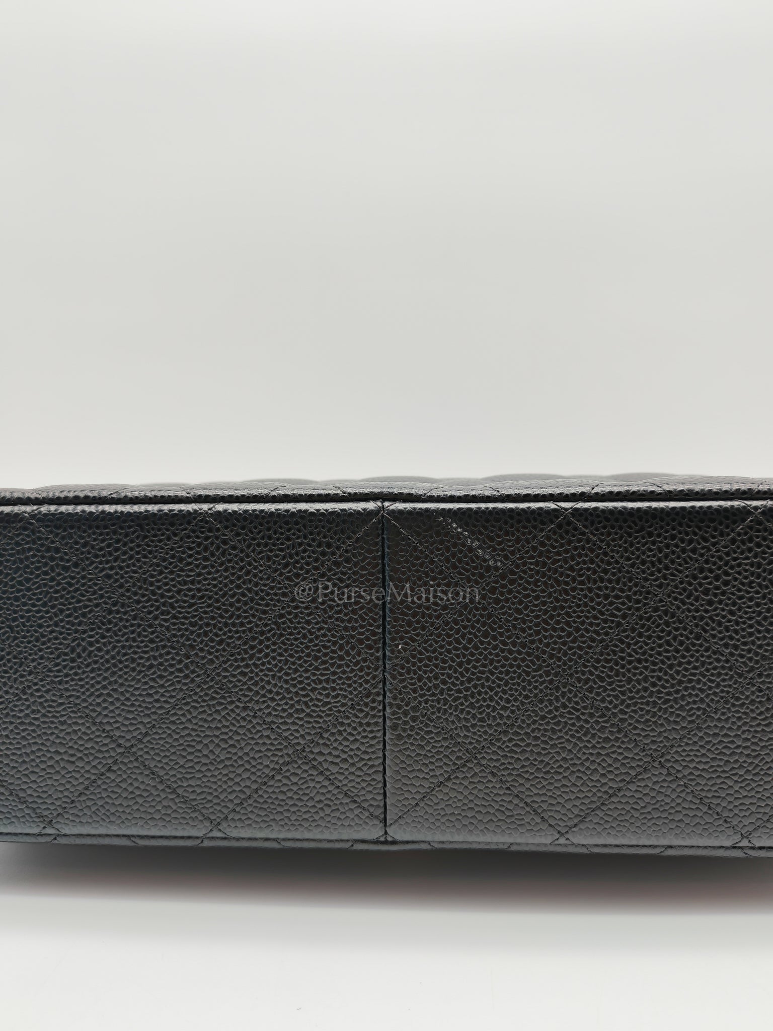 Classic Double Flap Jumbo in Black Caviar Leather and Gold Hardware Series 25 | Purse Maison Luxury Bags Shop