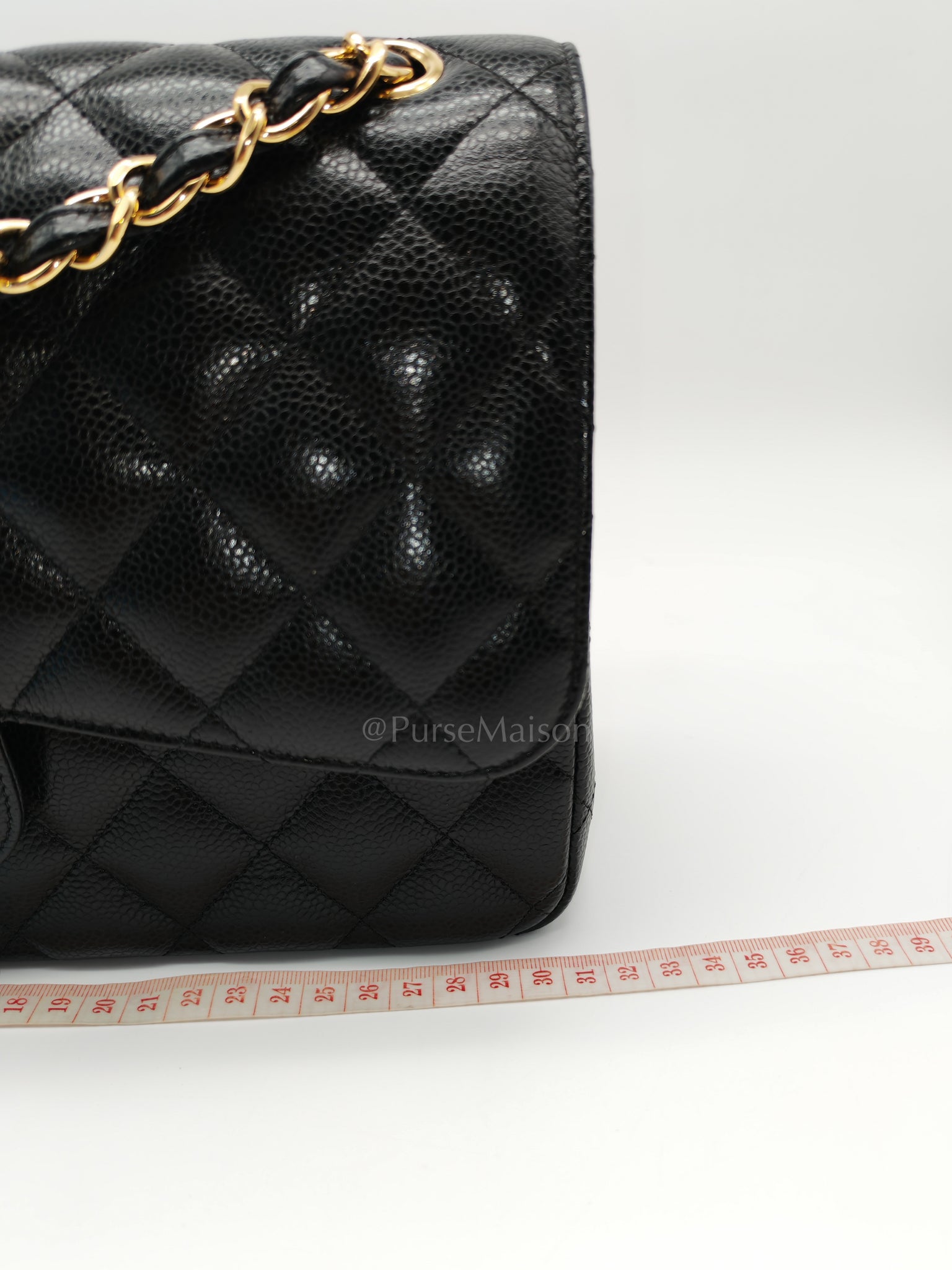 Classic Double Flap Jumbo in Black Caviar Leather and Gold Hardware Series 25 | Purse Maison Luxury Bags Shop