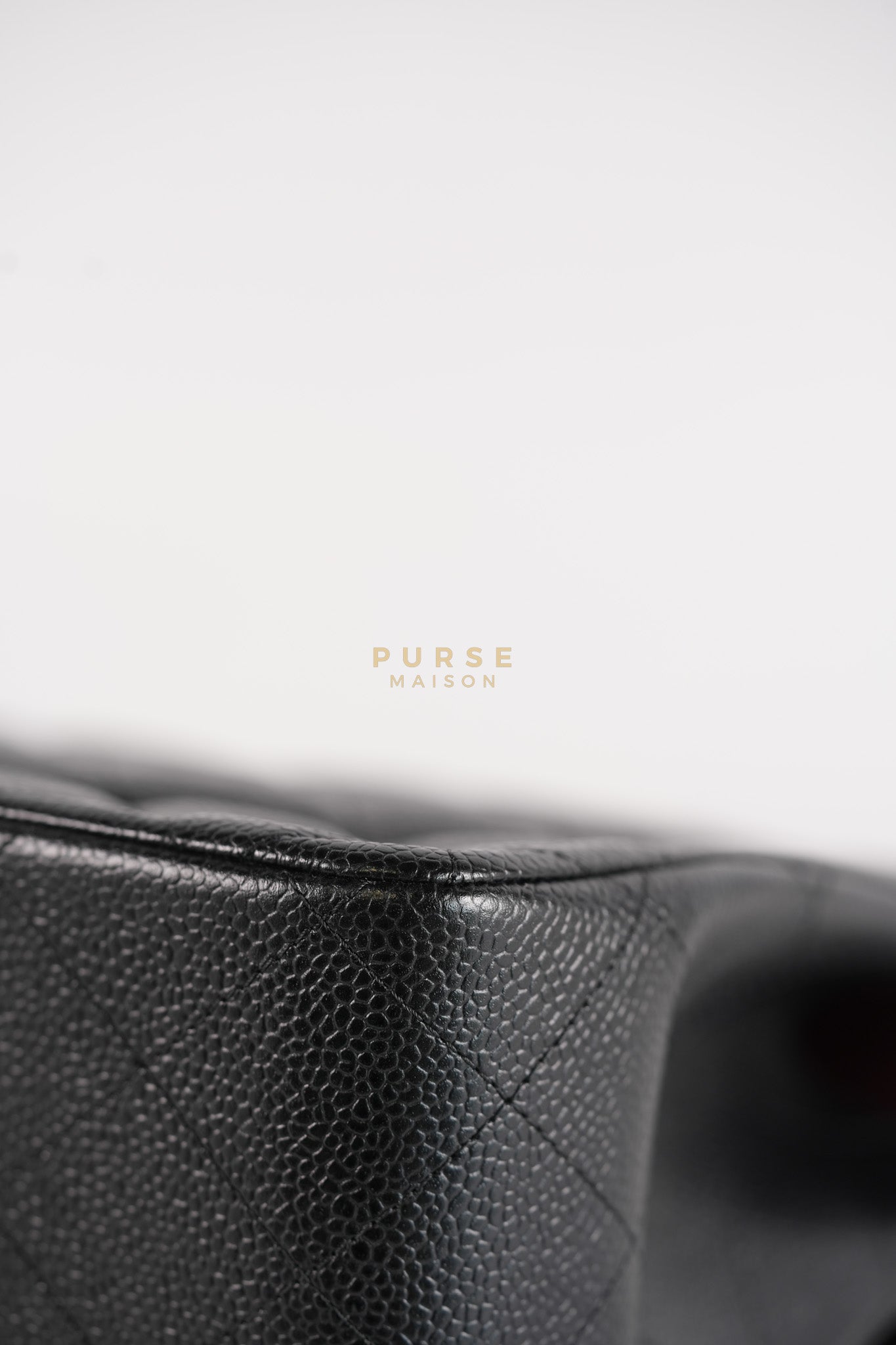 Classic Double Flap Jumbo In Black Caviar Leather & Gold Hardware Series 18 | Purse Maison Luxury Bags Shop