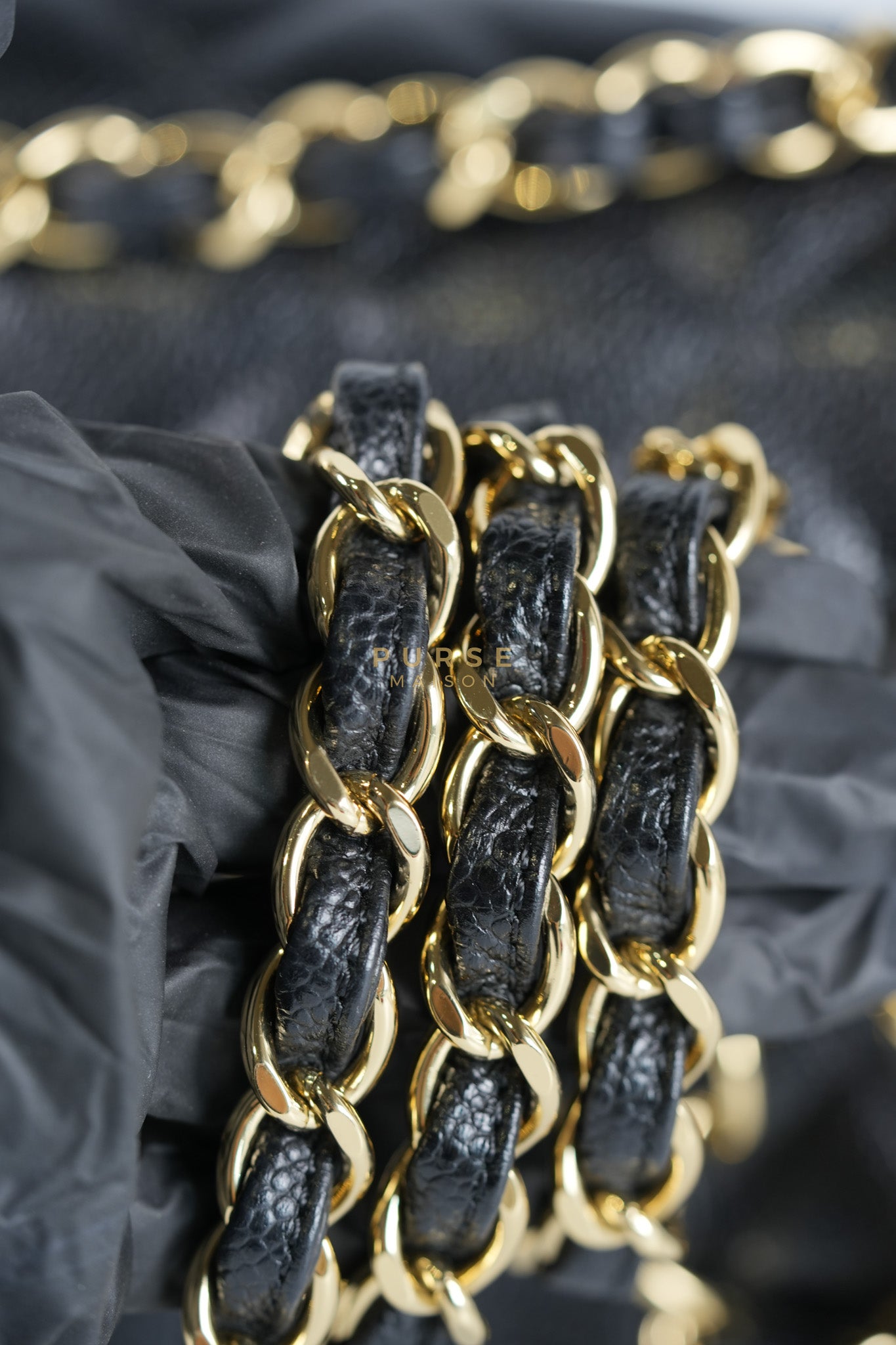 Classic Double Flap Jumbo In Black Caviar Leather & Gold Hardware Series 18 | Purse Maison Luxury Bags Shop