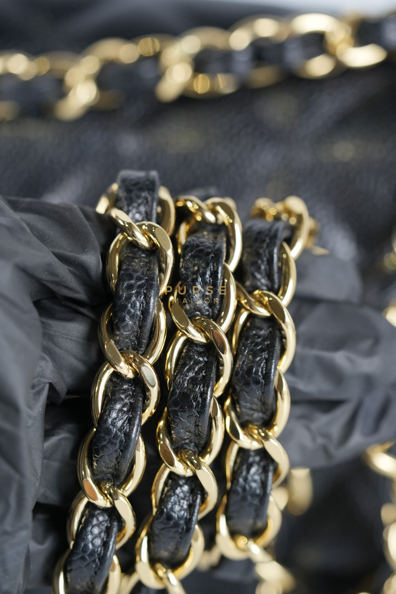 Classic Double Flap Jumbo In Black Caviar Leather & Gold Hardware Series 18 | Purse Maison Luxury Bags Shop