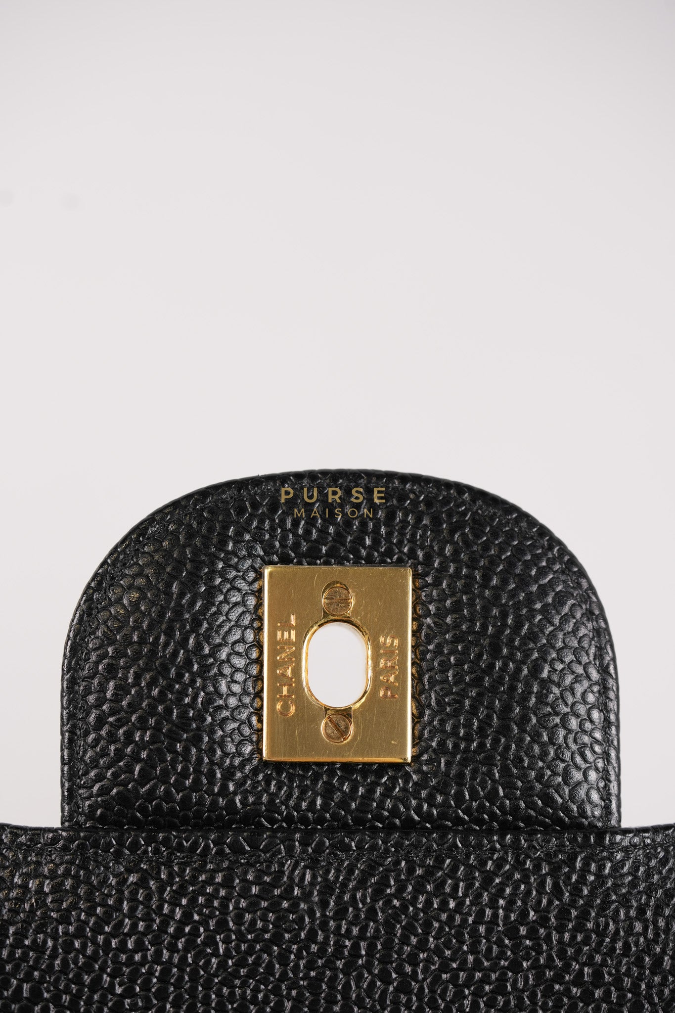 Classic Double Flap Jumbo In Black Caviar Leather & Gold Hardware Series 18 | Purse Maison Luxury Bags Shop