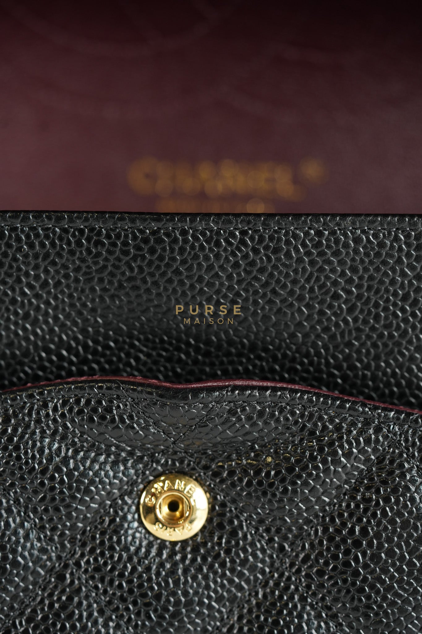Classic Double Flap Jumbo In Black Caviar Leather & Gold Hardware Series 18 | Purse Maison Luxury Bags Shop