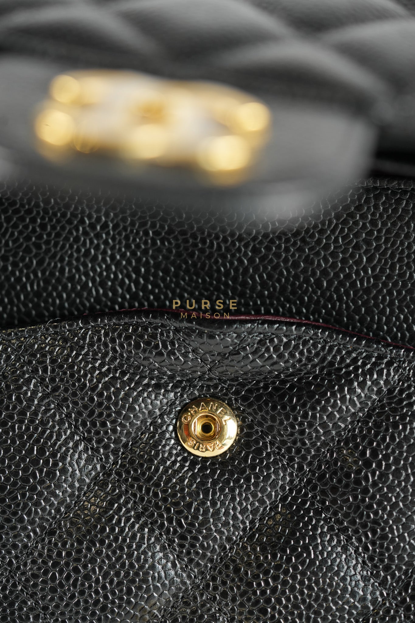 Classic Double Flap Jumbo In Black Caviar Leather & Gold Hardware Series 18 | Purse Maison Luxury Bags Shop