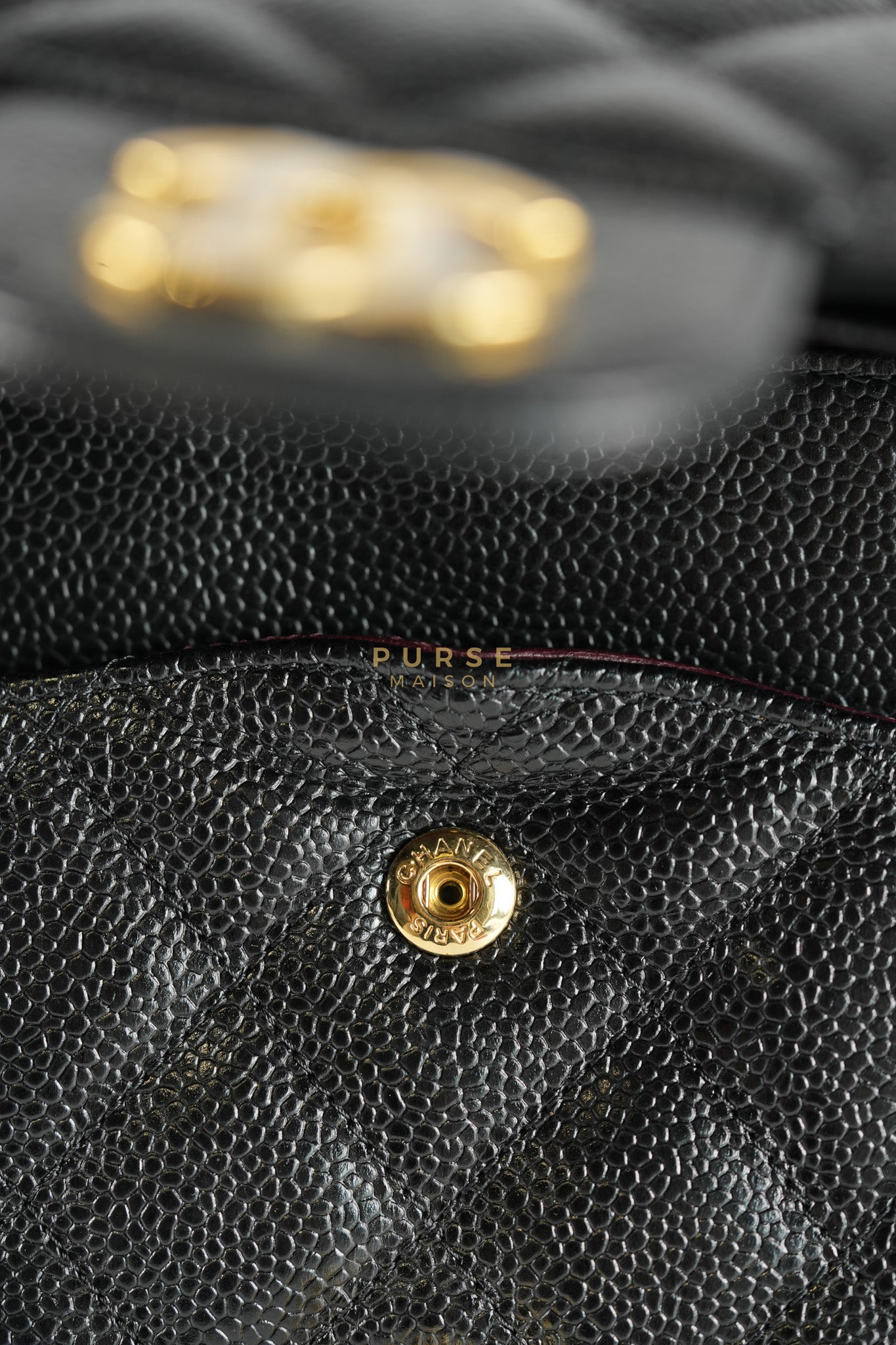 Classic Double Flap Jumbo In Black Caviar Leather & Gold Hardware Series 18 | Purse Maison Luxury Bags Shop