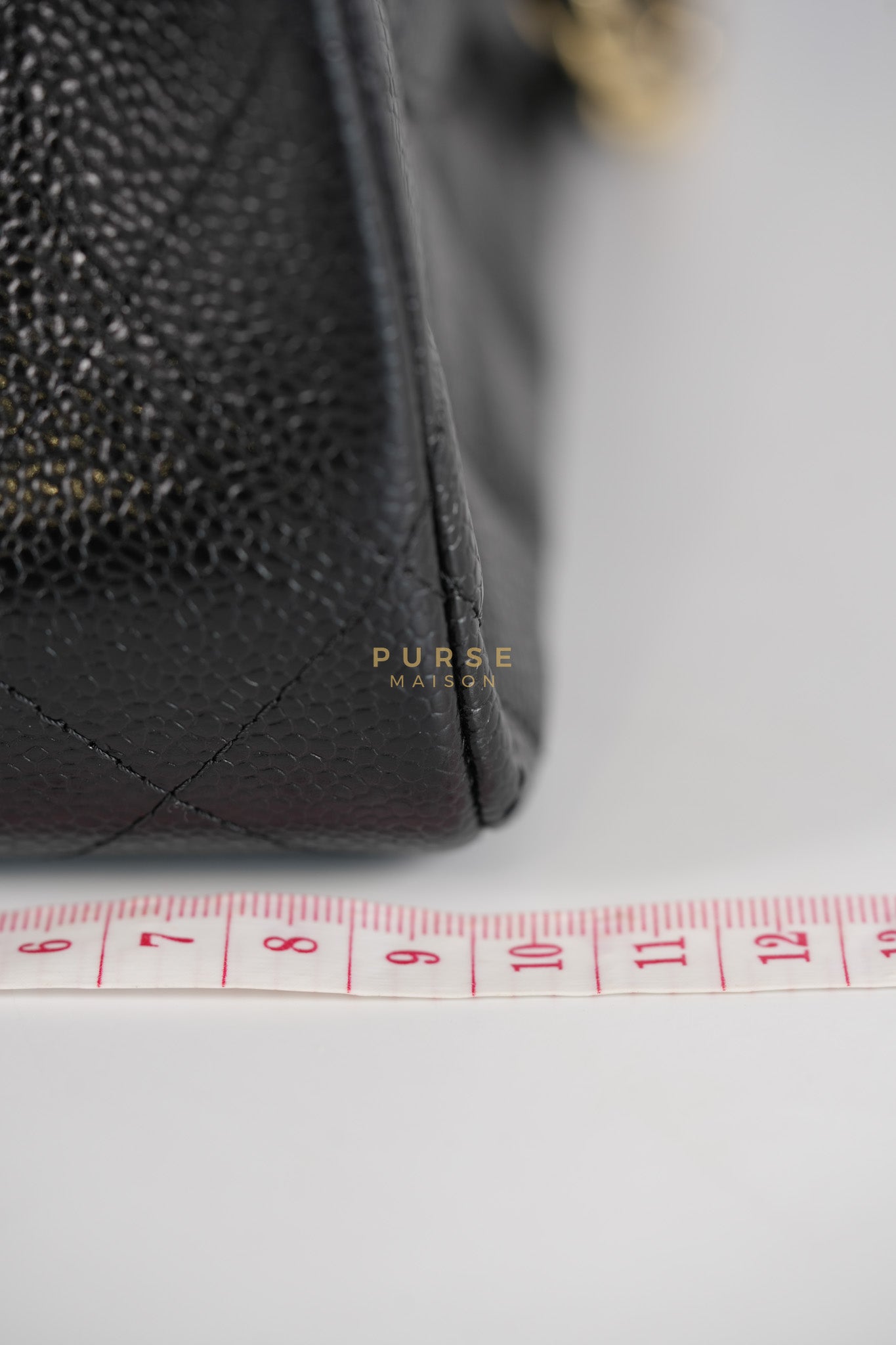 Classic Double Flap Jumbo In Black Caviar Leather & Gold Hardware Series 18 | Purse Maison Luxury Bags Shop