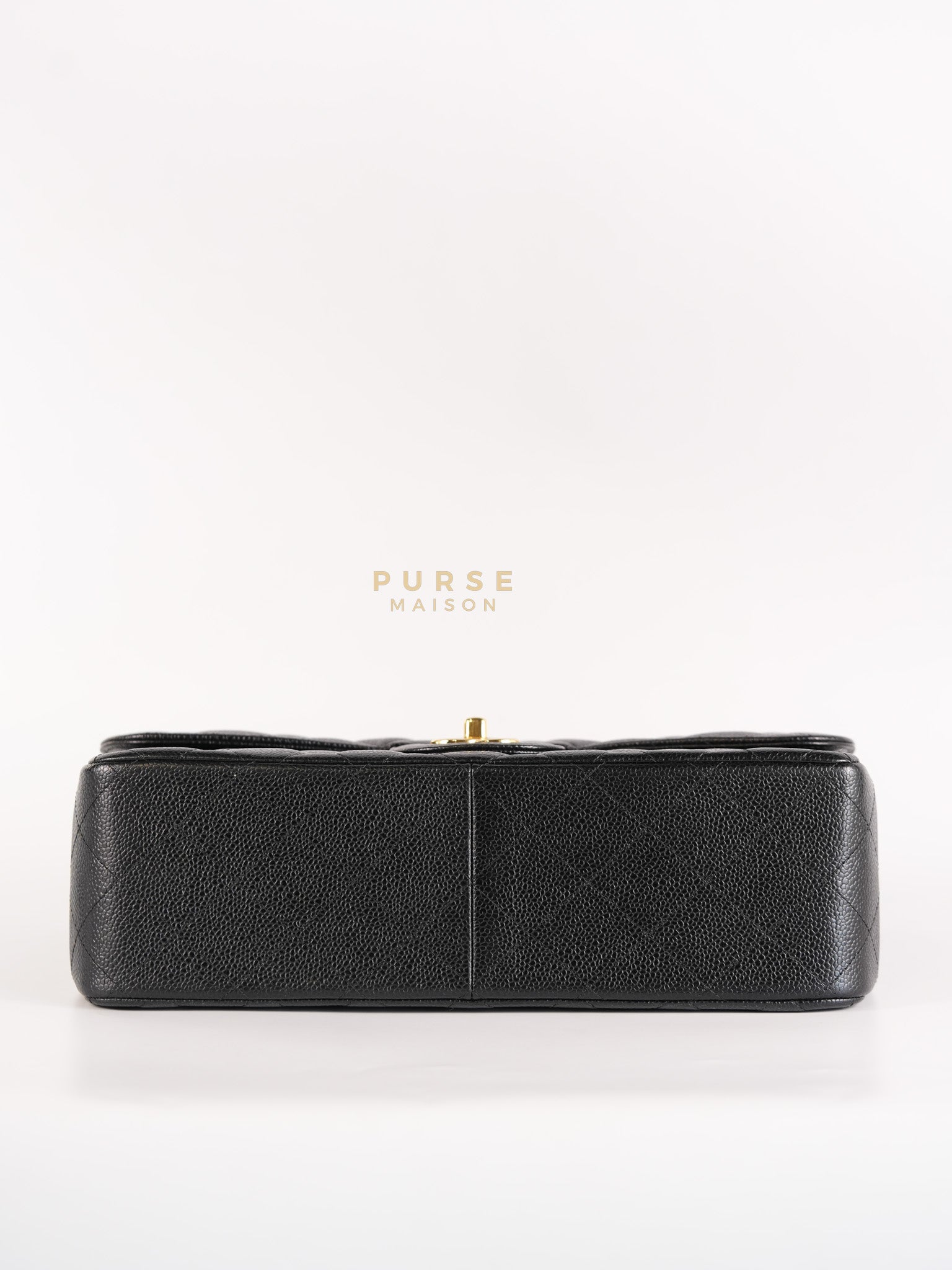 Classic Double Flap Jumbo In Black Caviar Leather & Gold Hardware Series 18 | Purse Maison Luxury Bags Shop