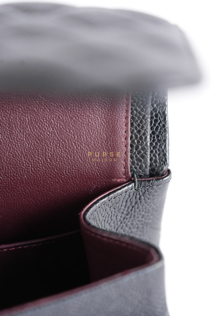 Classic Double Flap Jumbo in Black Caviar Leather in Gold Hardware (Series 19) | Purse Maison Luxury Bags Shop