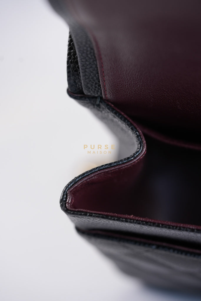 Classic Double Flap Jumbo in Black Caviar Leather in Gold Hardware (Series 19) | Purse Maison Luxury Bags Shop