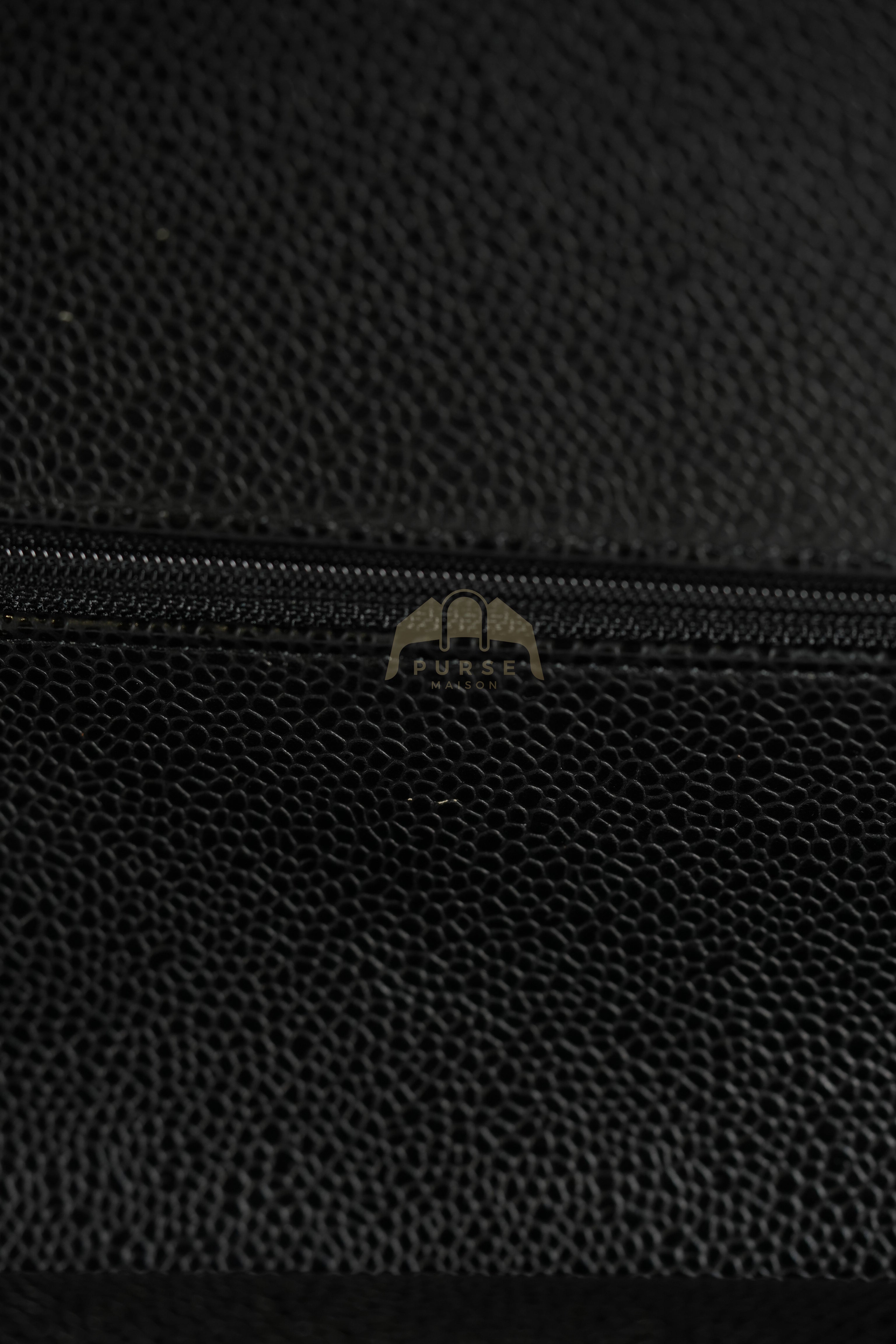 Classic Double Flap Jumbo in Black Quilted Caviar Leather and Gold Hardware Series 26 | Purse Maison Luxury Bags Shop