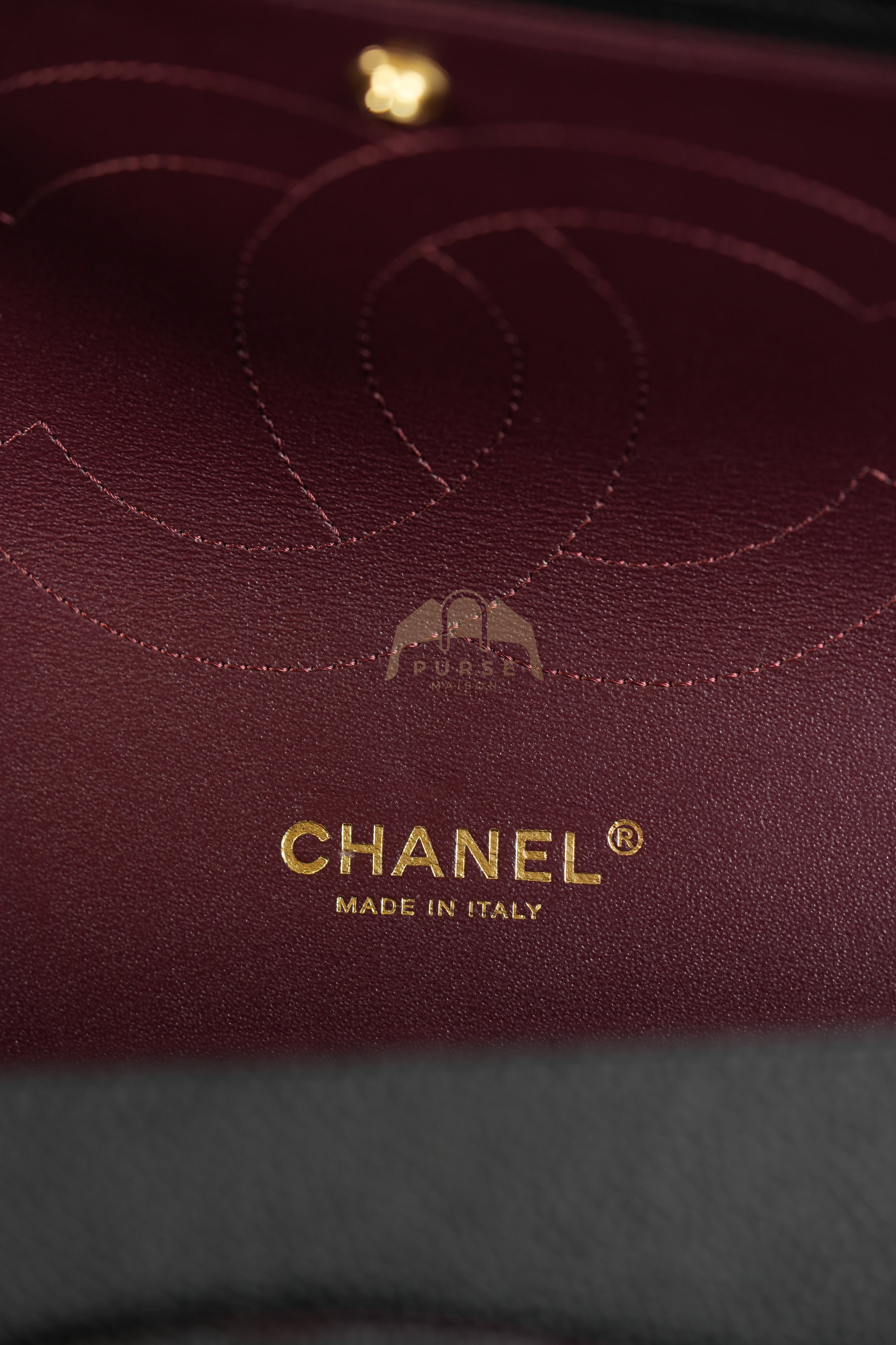 Classic Double Flap Jumbo in Black Quilted Caviar Leather and Gold Hardware Series 26 | Purse Maison Luxury Bags Shop