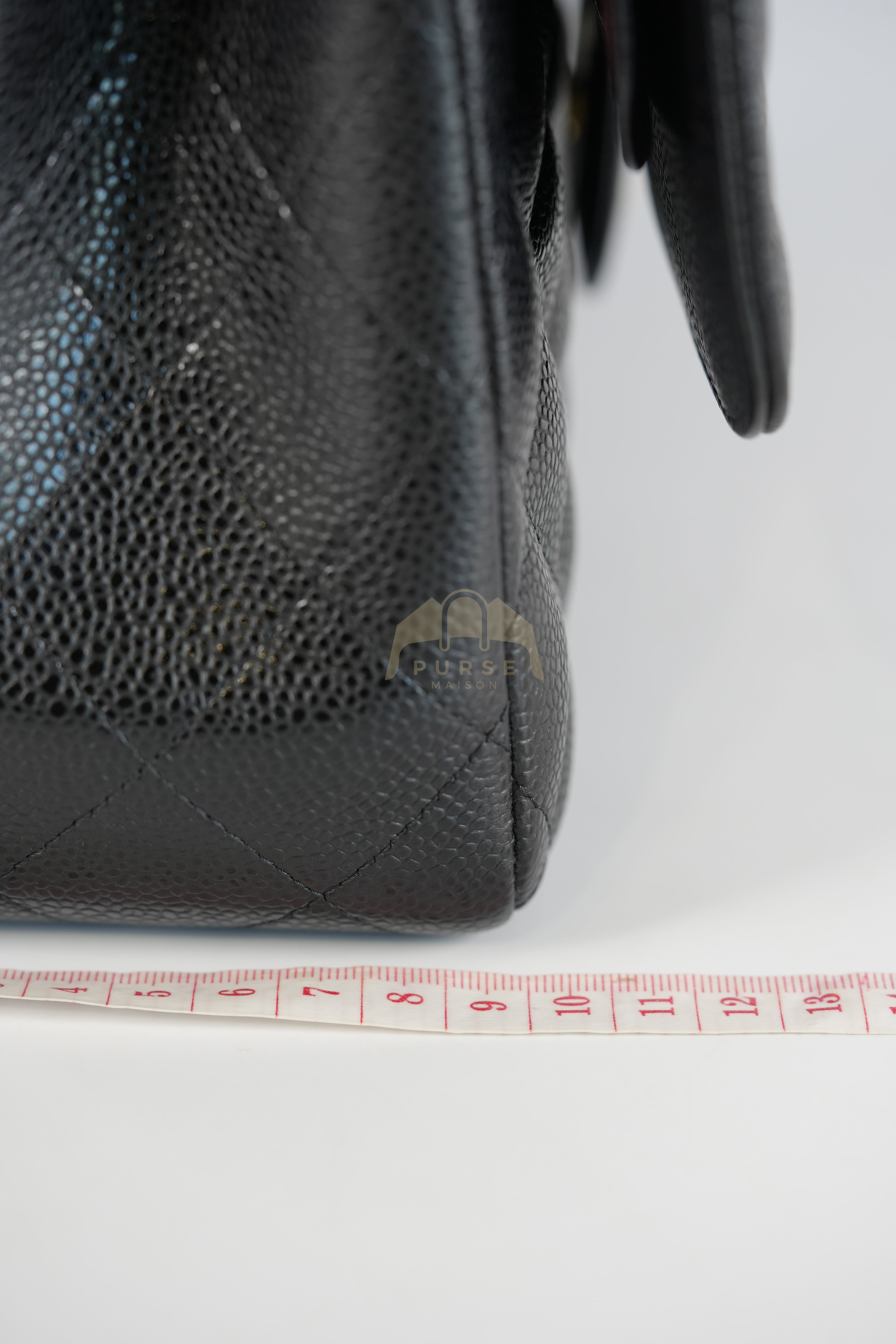 Classic Double Flap Jumbo in Black Caviar Leather Gold Hardware (Series 15)