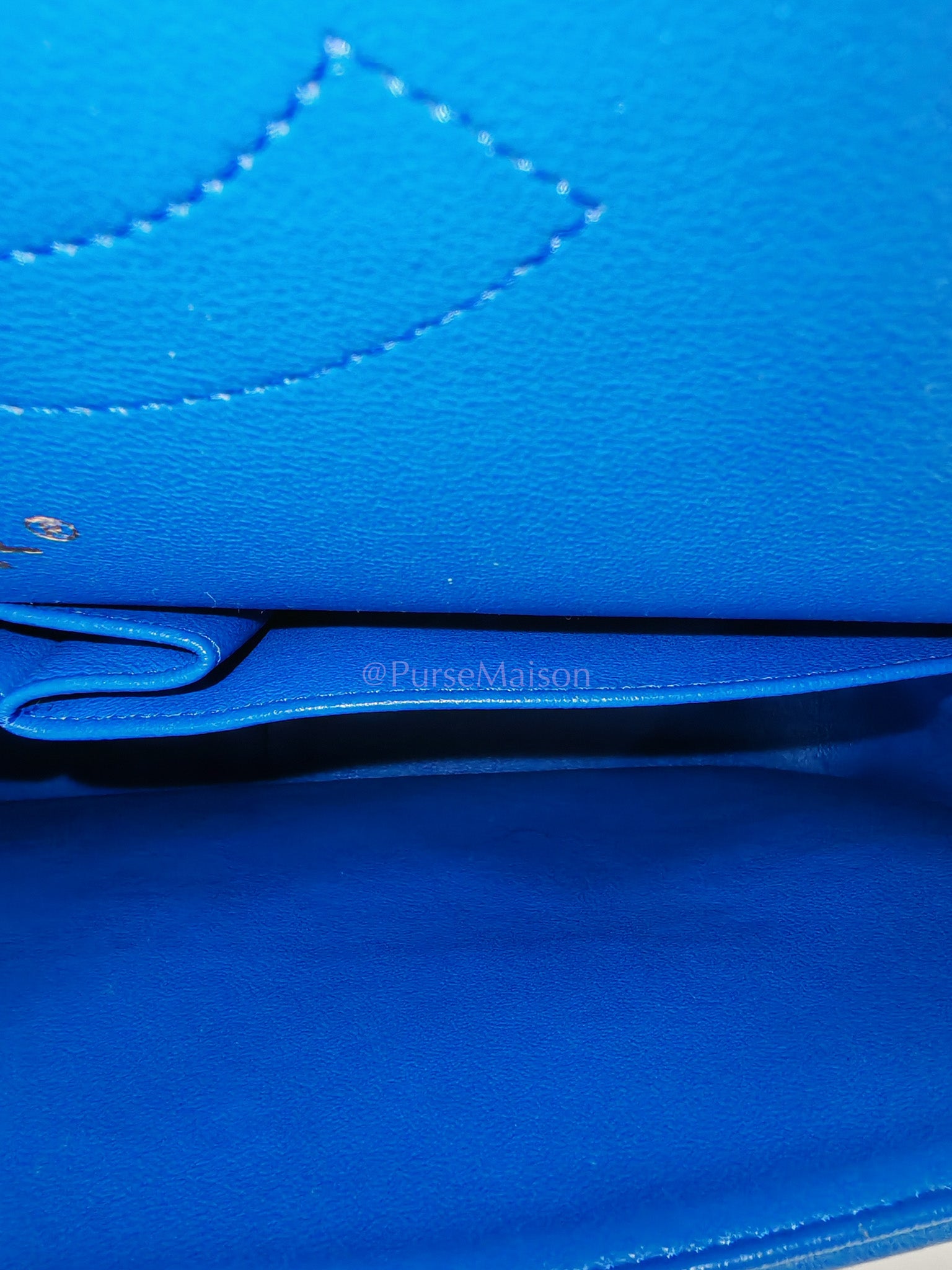 Classic Double Flap Jumbo in Royal Blue Quilted Lambskin Leather and Light Gold Hardware Series 21 | Purse Maison Luxury Bags Shop