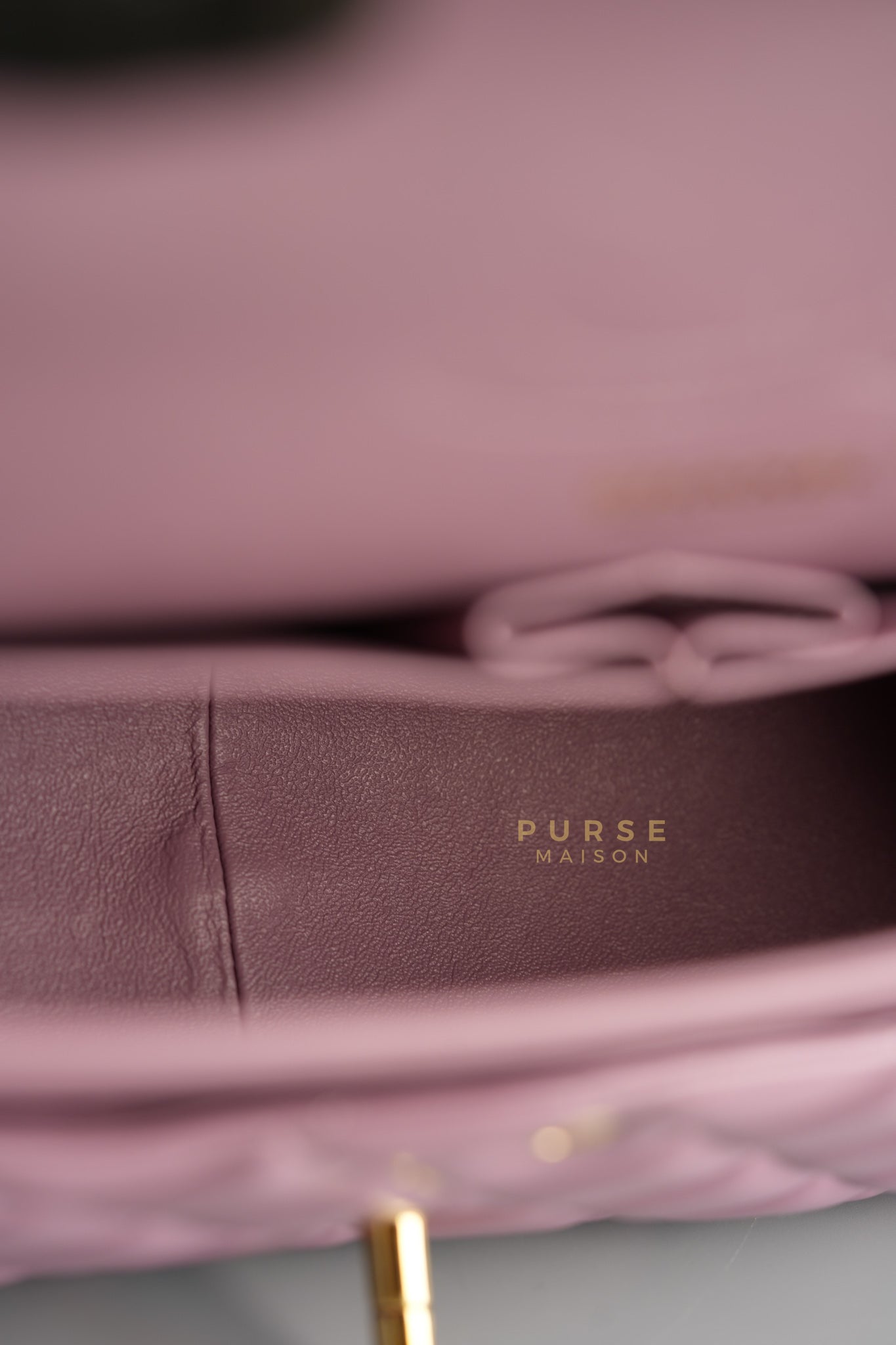 Classic Double Flap Jumbo Mauve Lambskin Leather and Gold Hardware Series 21 | Purse Maison Luxury Bags Shop