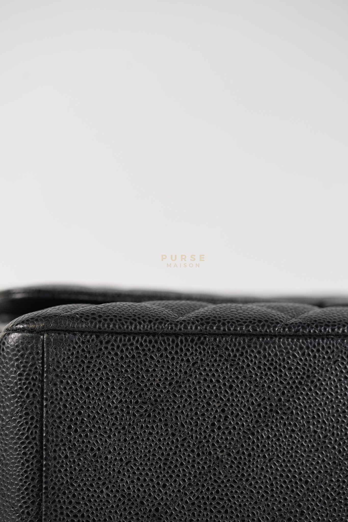 Classic Double Flap Maxi Black Caviar Leather Silver Hardware (Series 17) | Purse Maison Luxury Bags Shop