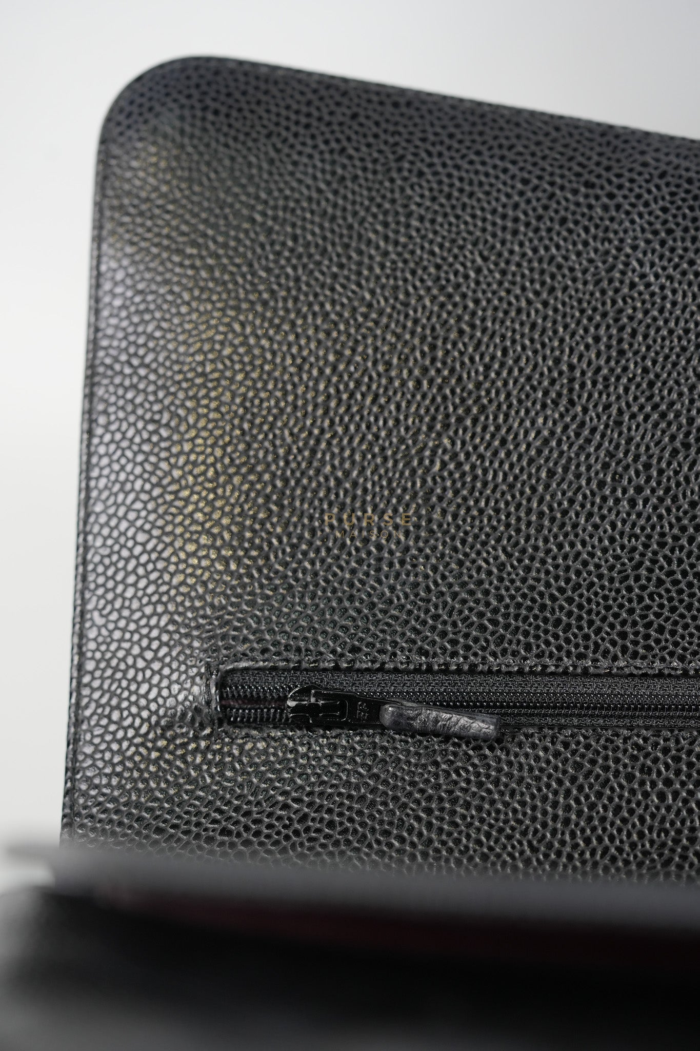 Classic Double Flap Maxi Black Caviar Leather Silver Hardware (Series 17) | Purse Maison Luxury Bags Shop