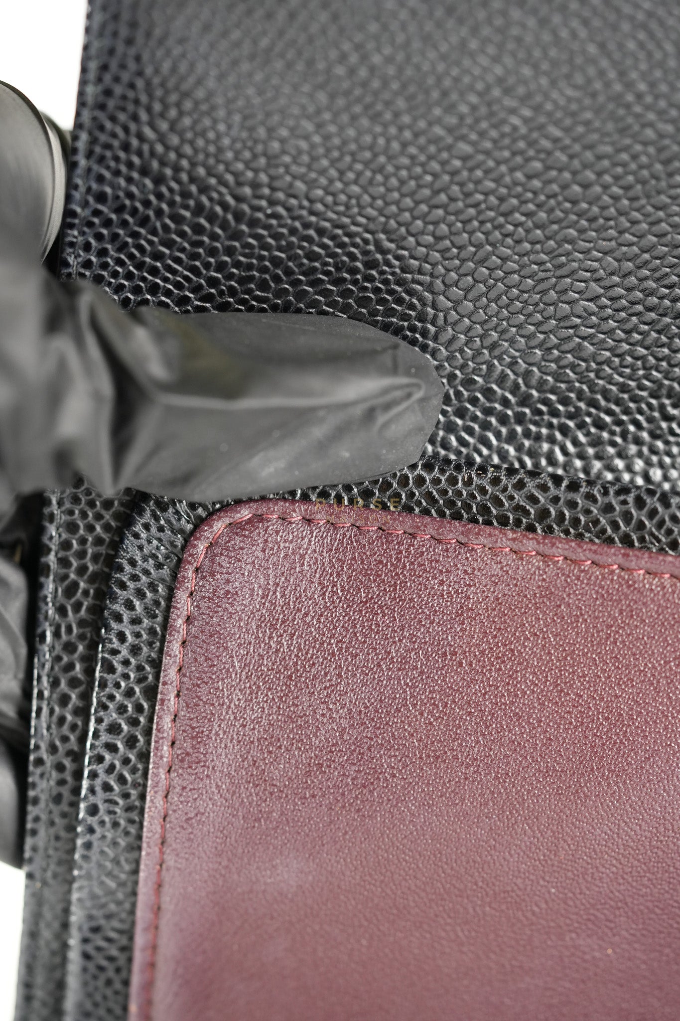 Classic Double Flap Maxi Black Caviar Leather Silver Hardware (Series 17) | Purse Maison Luxury Bags Shop