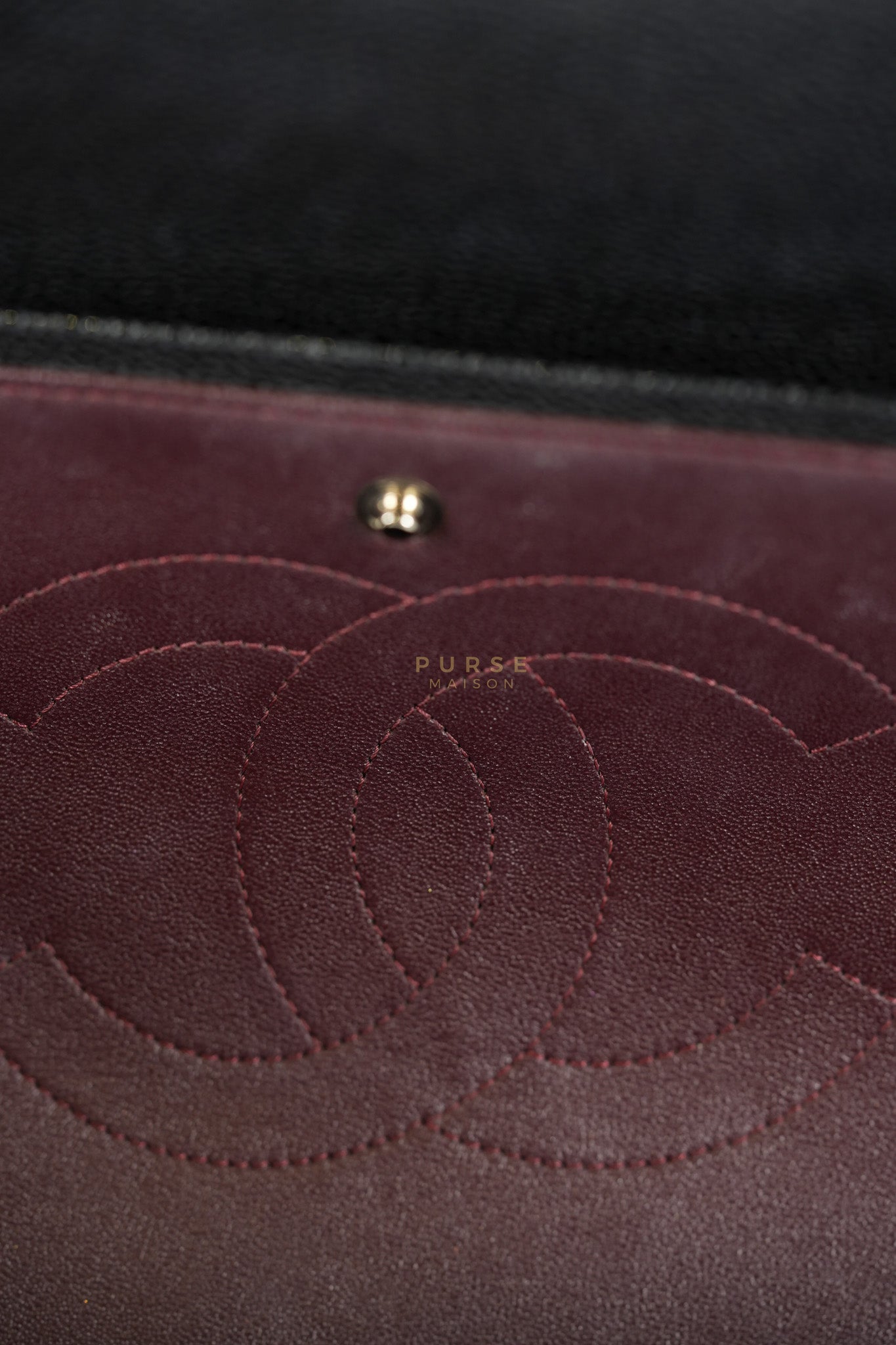 Classic Double Flap Maxi Black Caviar Leather Silver Hardware (Series 17) | Purse Maison Luxury Bags Shop