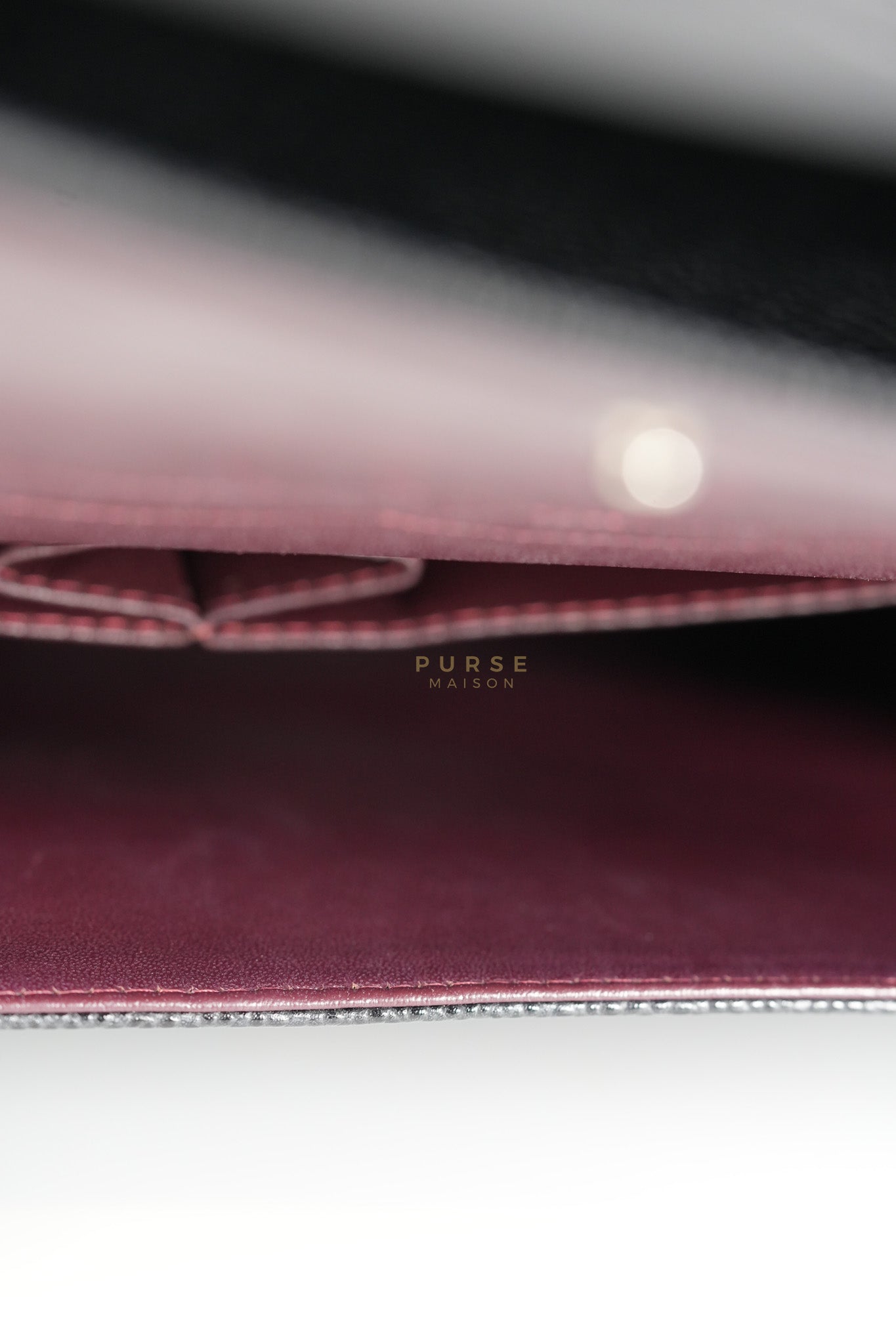 Classic Double Flap Maxi Black Caviar Leather Silver Hardware (Series 17) | Purse Maison Luxury Bags Shop