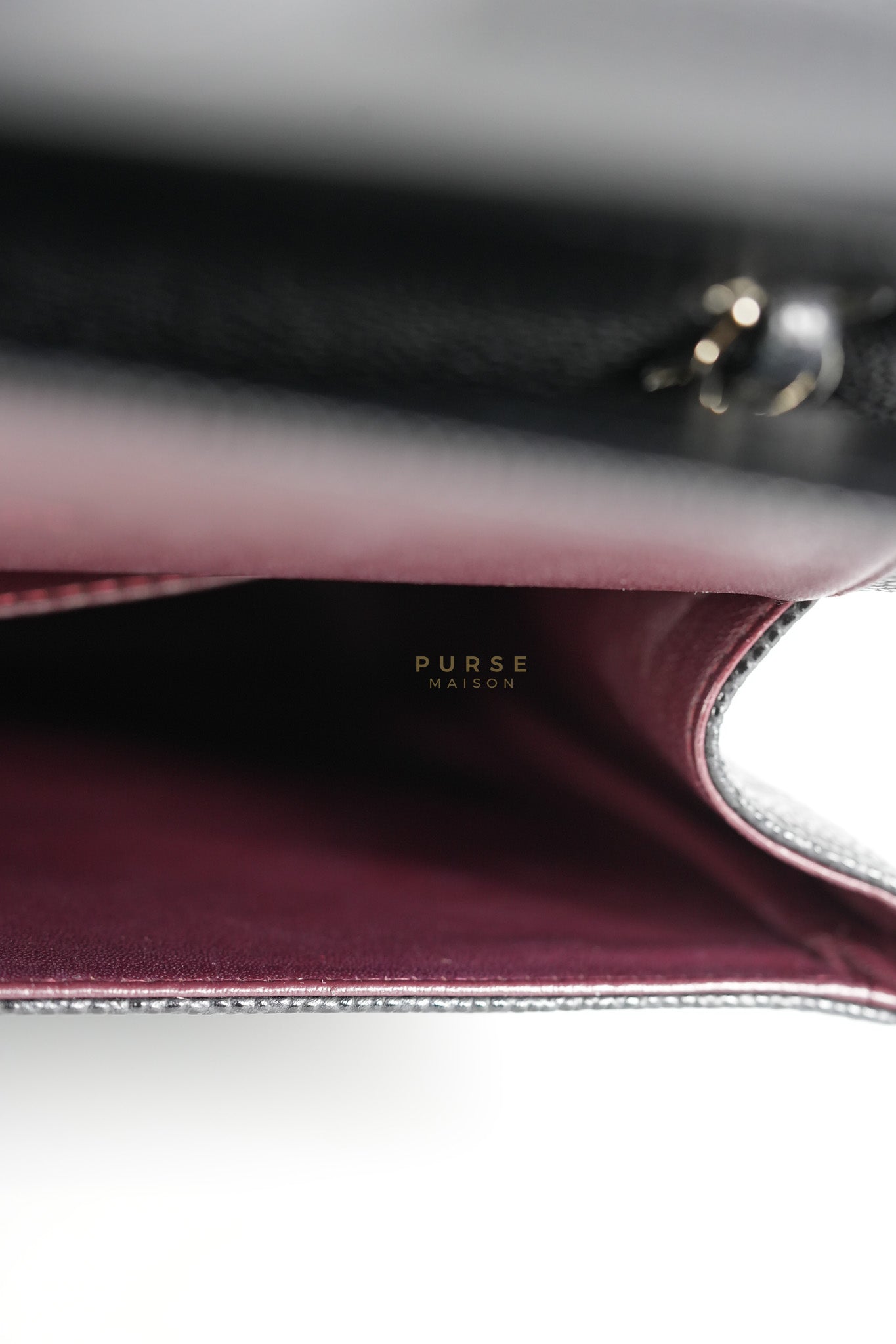 Classic Double Flap Maxi Black Caviar Leather Silver Hardware (Series 17) | Purse Maison Luxury Bags Shop