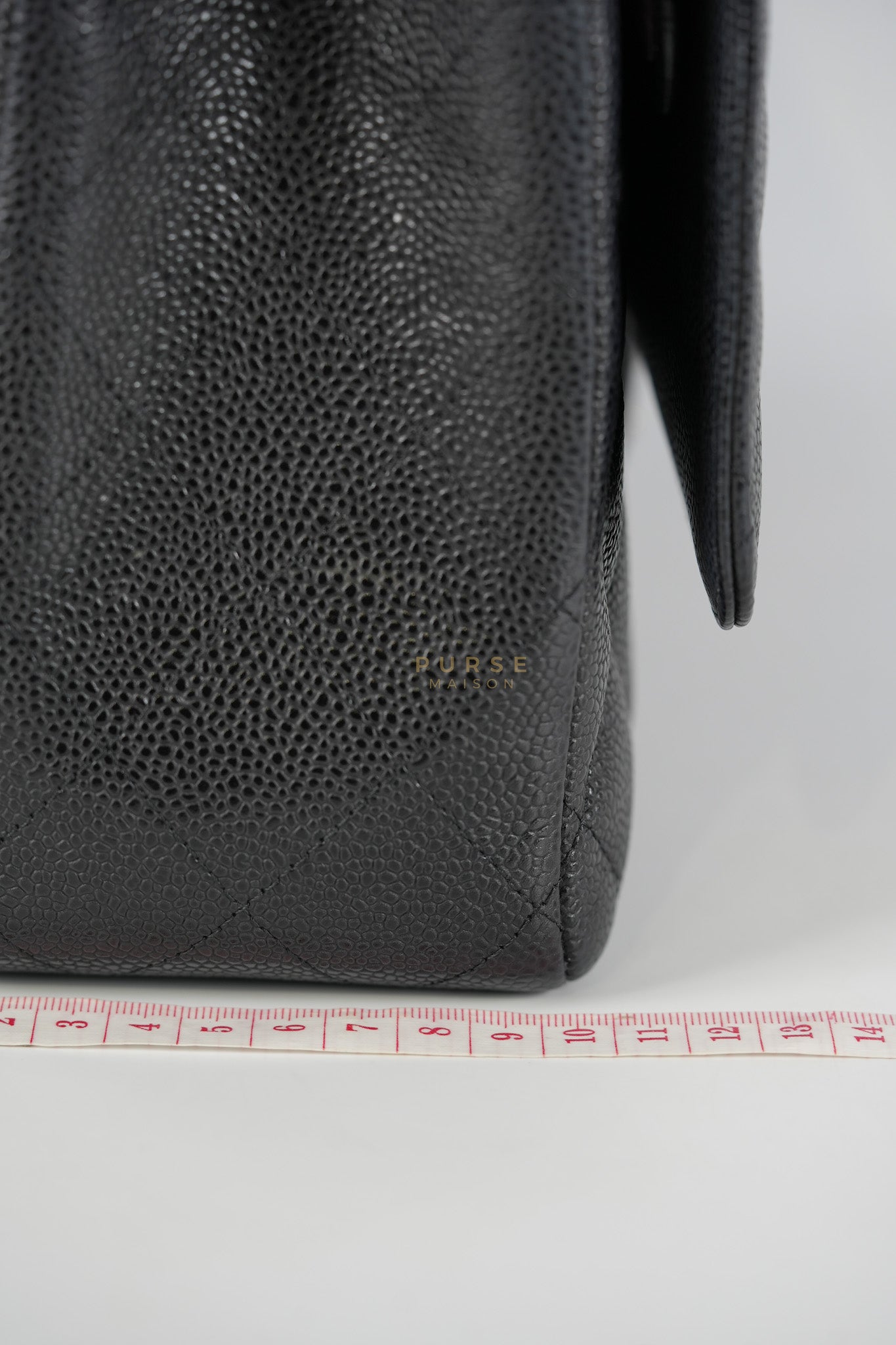 Classic Double Flap Maxi Black Caviar Leather Silver Hardware (Series 17) | Purse Maison Luxury Bags Shop