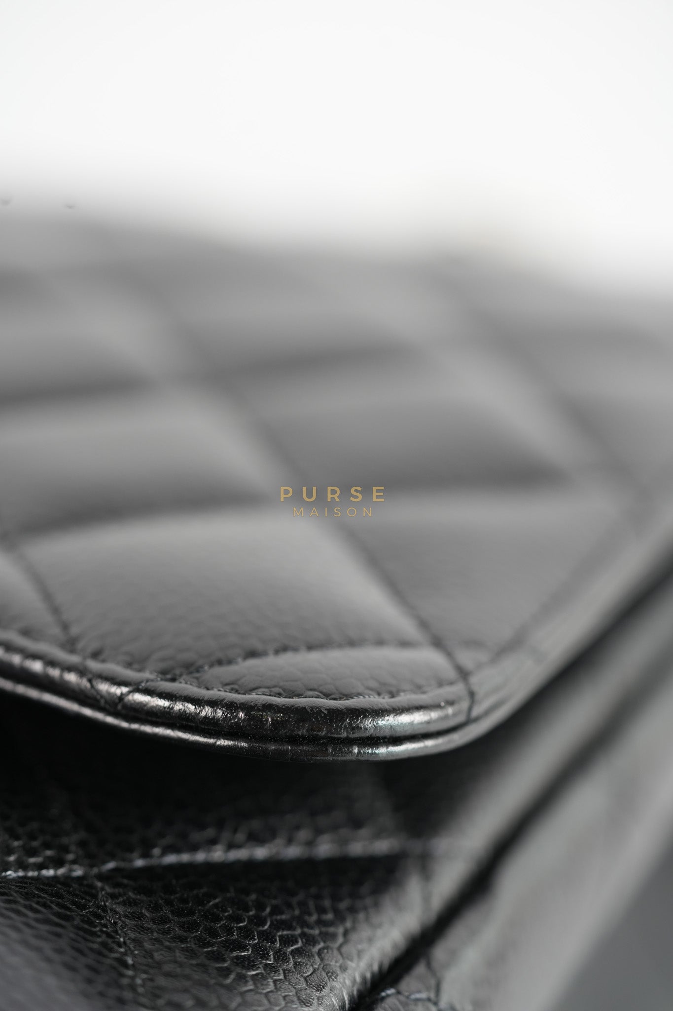 Classic Double Flap Maxi in Black Caviar Leather and Gold Hardware Series 19 | Purse Maison Luxury Bags Shop