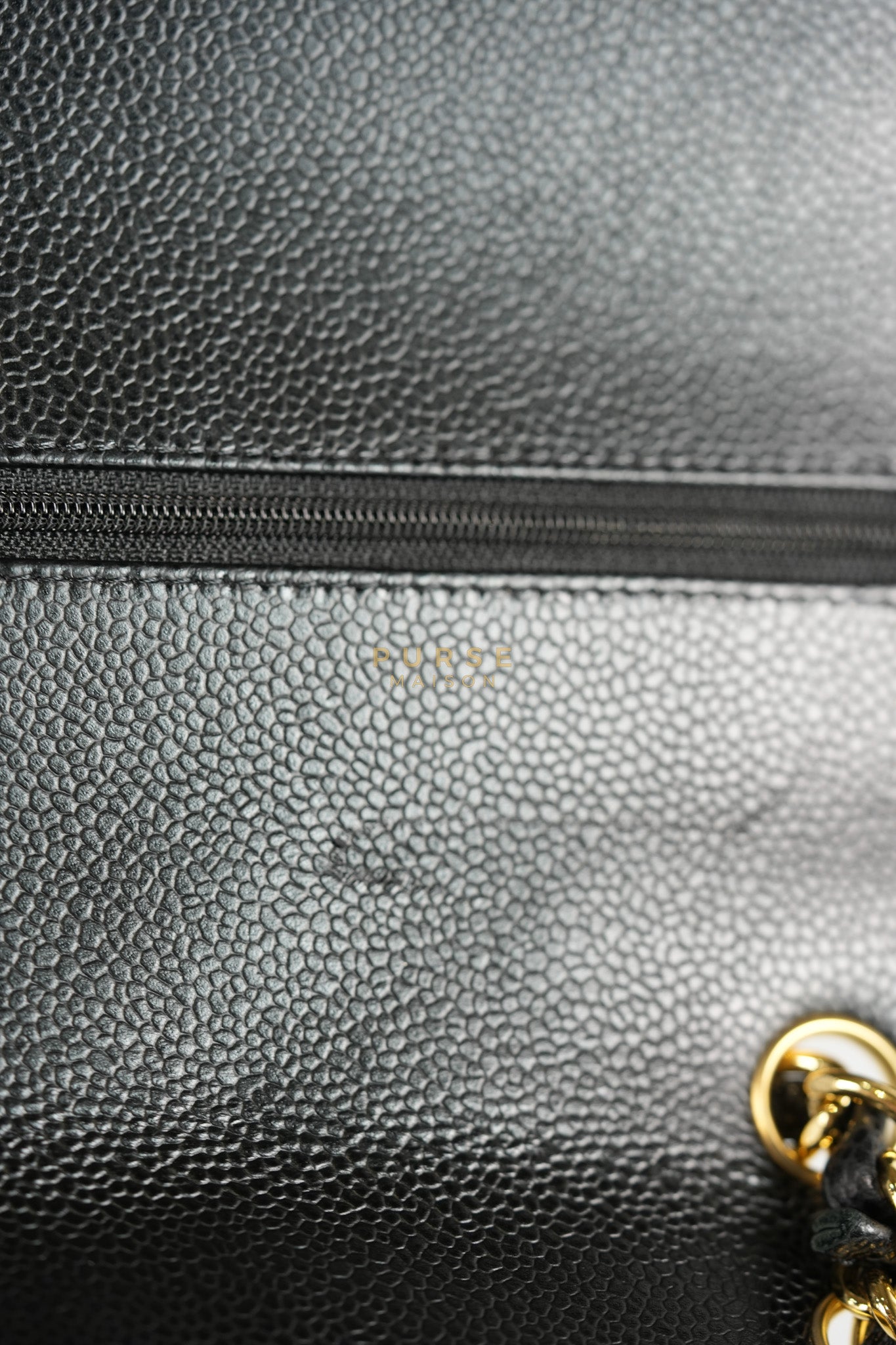 Classic Double Flap Maxi in Black Caviar Leather and Gold Hardware Series 19 | Purse Maison Luxury Bags Shop