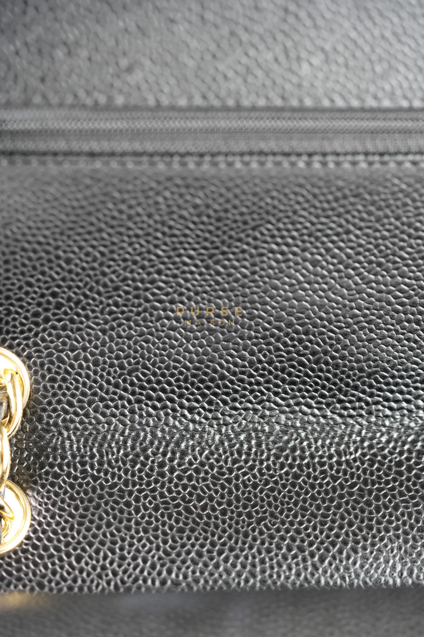 Classic Double Flap Maxi in Black Caviar Leather and Gold Hardware Series 19 | Purse Maison Luxury Bags Shop