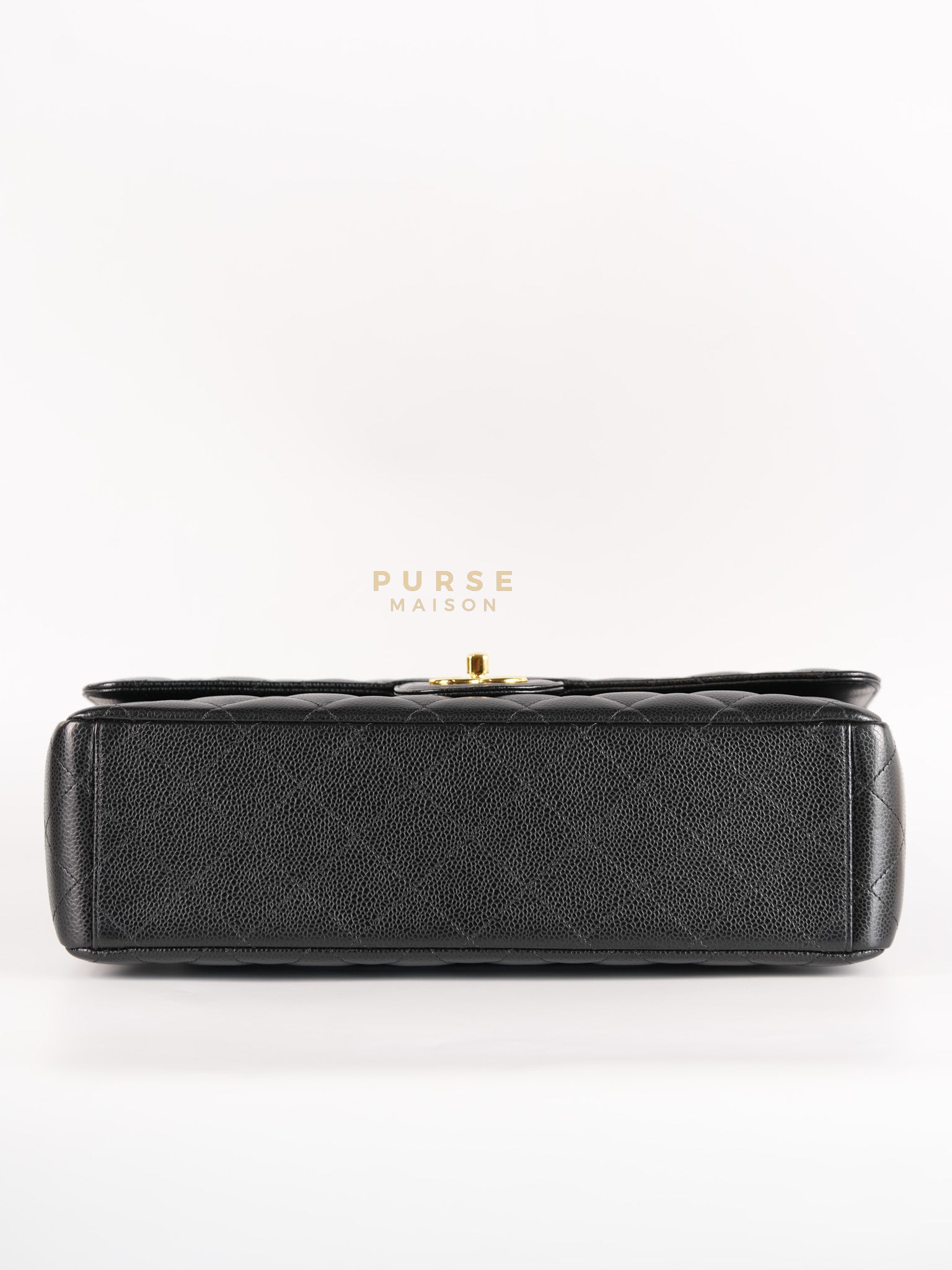 Classic Double Flap Maxi in Black Caviar Leather and Gold Hardware Series 19 | Purse Maison Luxury Bags Shop
